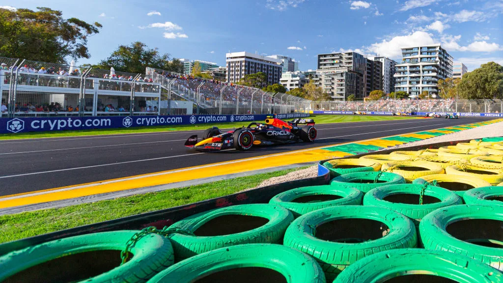 MELBOURNE, AUSTRALIA - 2022/04/10: Sergio Perez of Mexico drives the number 11 Oracle Red Bull