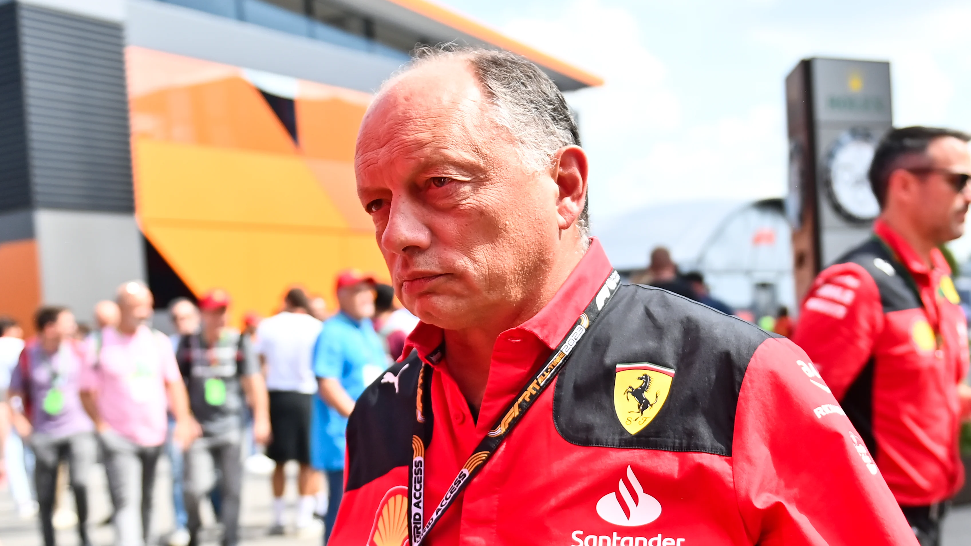 MONZA, ITALY - AUGUST 31: Fred Vasseur, Team Principal Ferrari during previews ahead of the F1