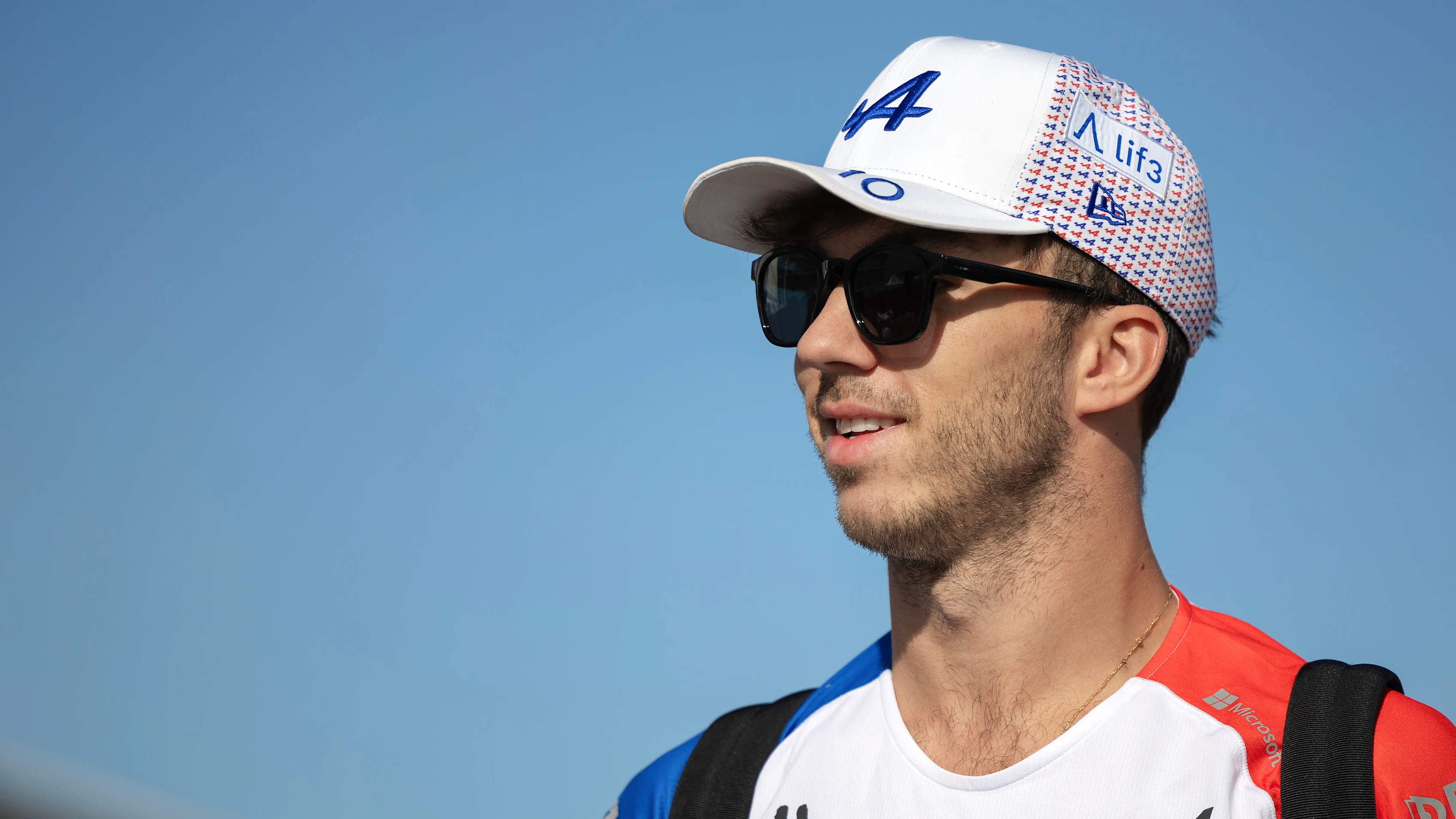 AUSTIN, TEXAS - OCTOBER 21: Pierre Gasly of France and BWT Alpine F1 Team arrives at the track