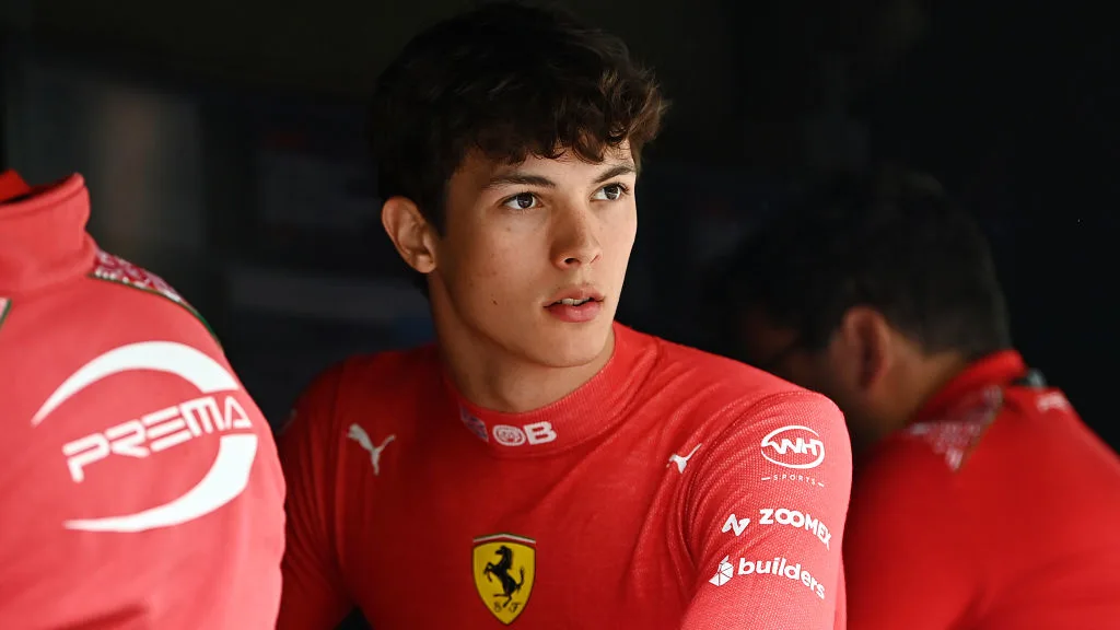 BARCELONA, SPAIN - JUNE 23: Oliver Bearman of Great Britain and PREMA Racing (3) looks on from the