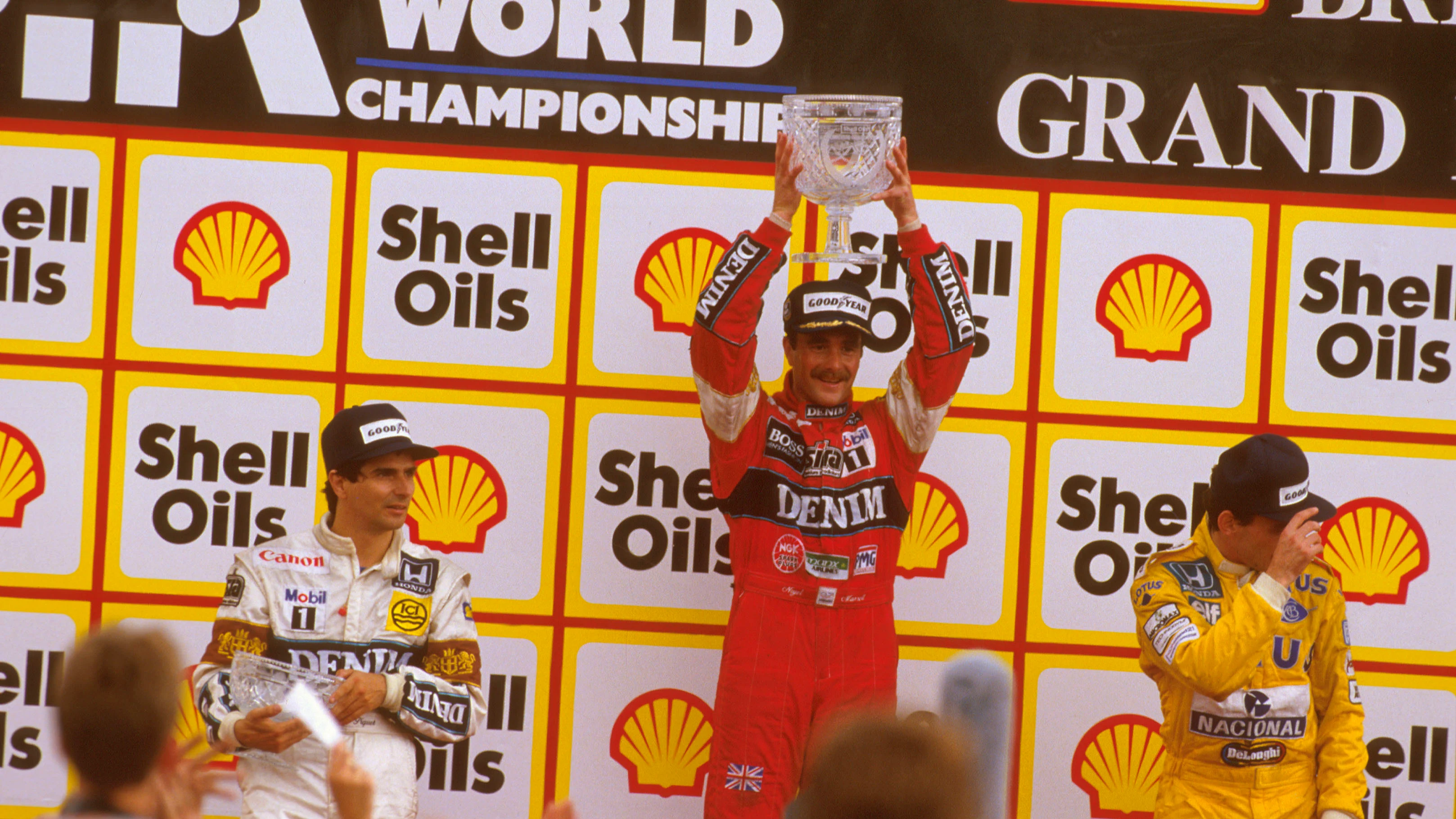 1987 British Grand Prix. Silverstone, England. 10-12 July 1987. Nigel Mansell (Williams Honda) 1st