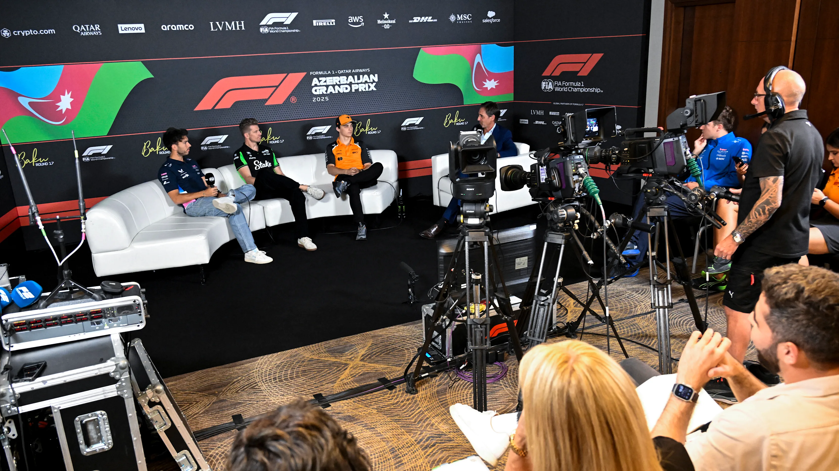 BAKU, AZERBAIJAN - SEPTEMBER 18: A general view of the castle section of the circuit during