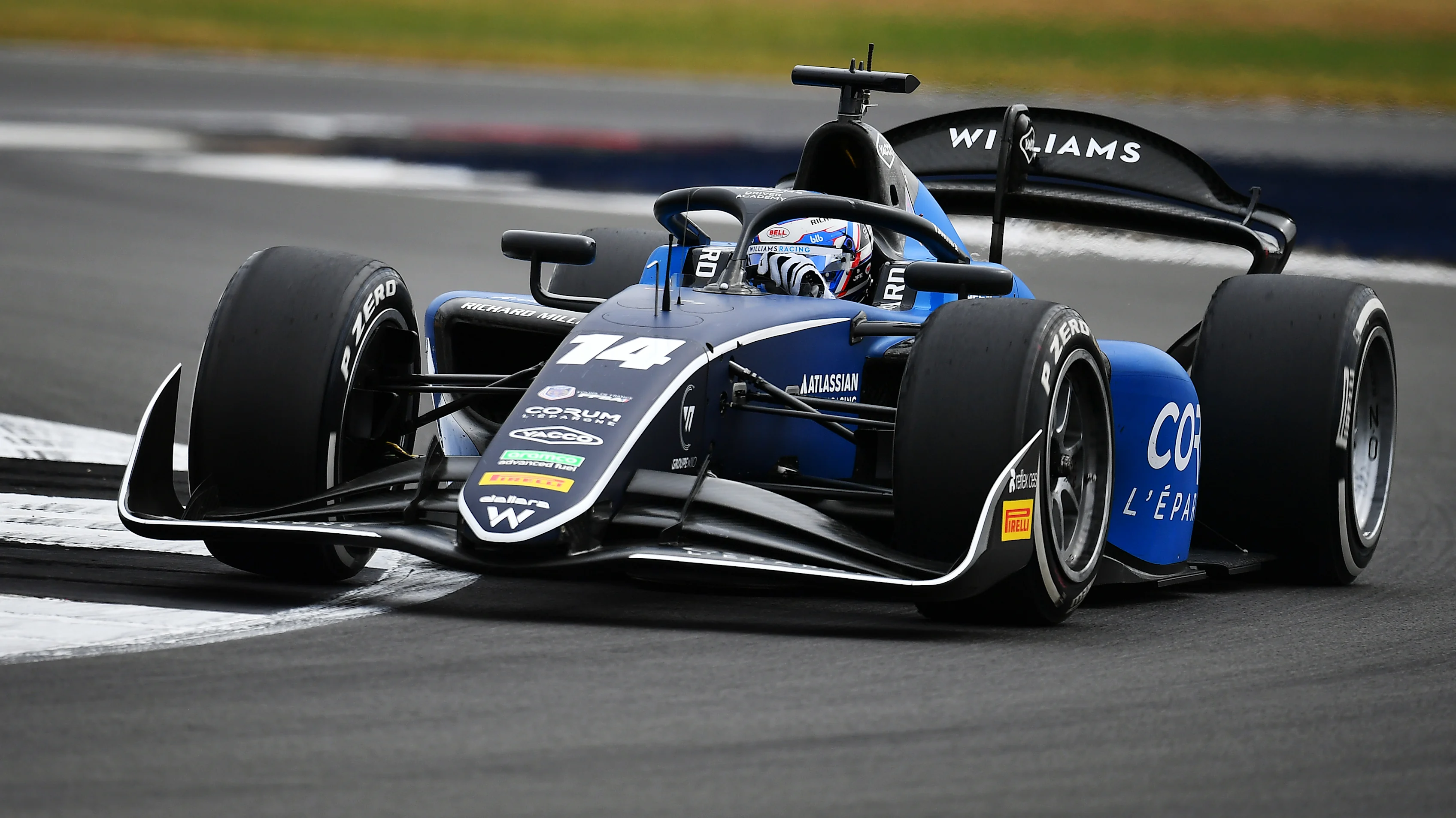 NORTHAMPTON, ENGLAND - JULY 04: Victor Martins of France and ART Grand Prix (14) on track during