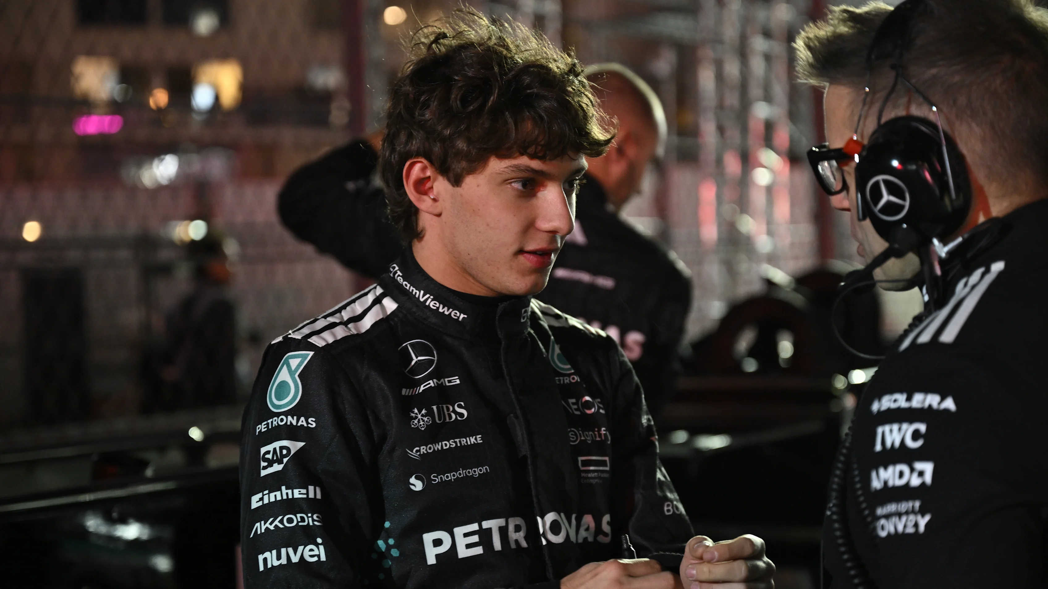 LAS VEGAS, NEVADA - NOVEMBER 22: Kimi Antonelli of Mercedes-AMG PETRONAS F1 Team is seen at