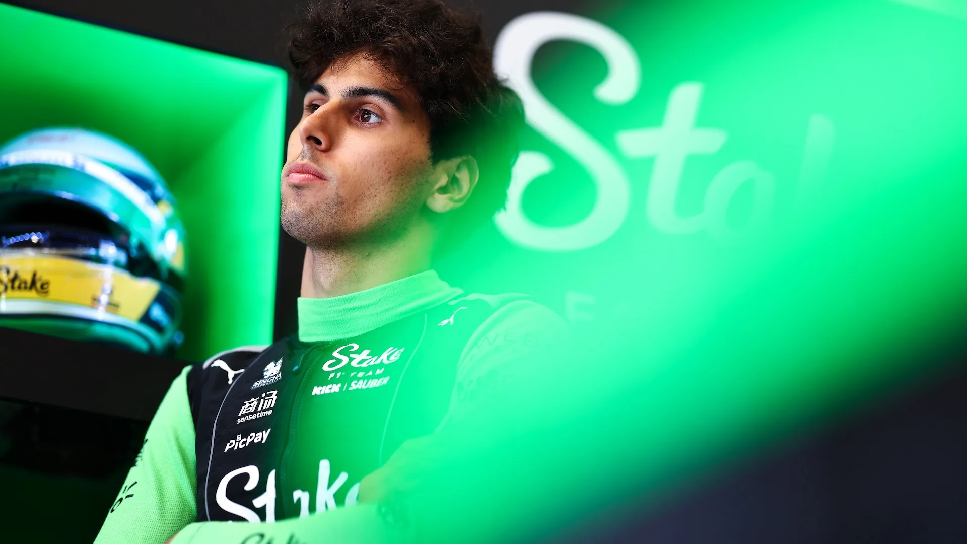 SPIELBERG, AUSTRIA - JUNE 28: Gabriel Bortoleto of Brazil and Stake F1 Team Kick Sauber looks on in