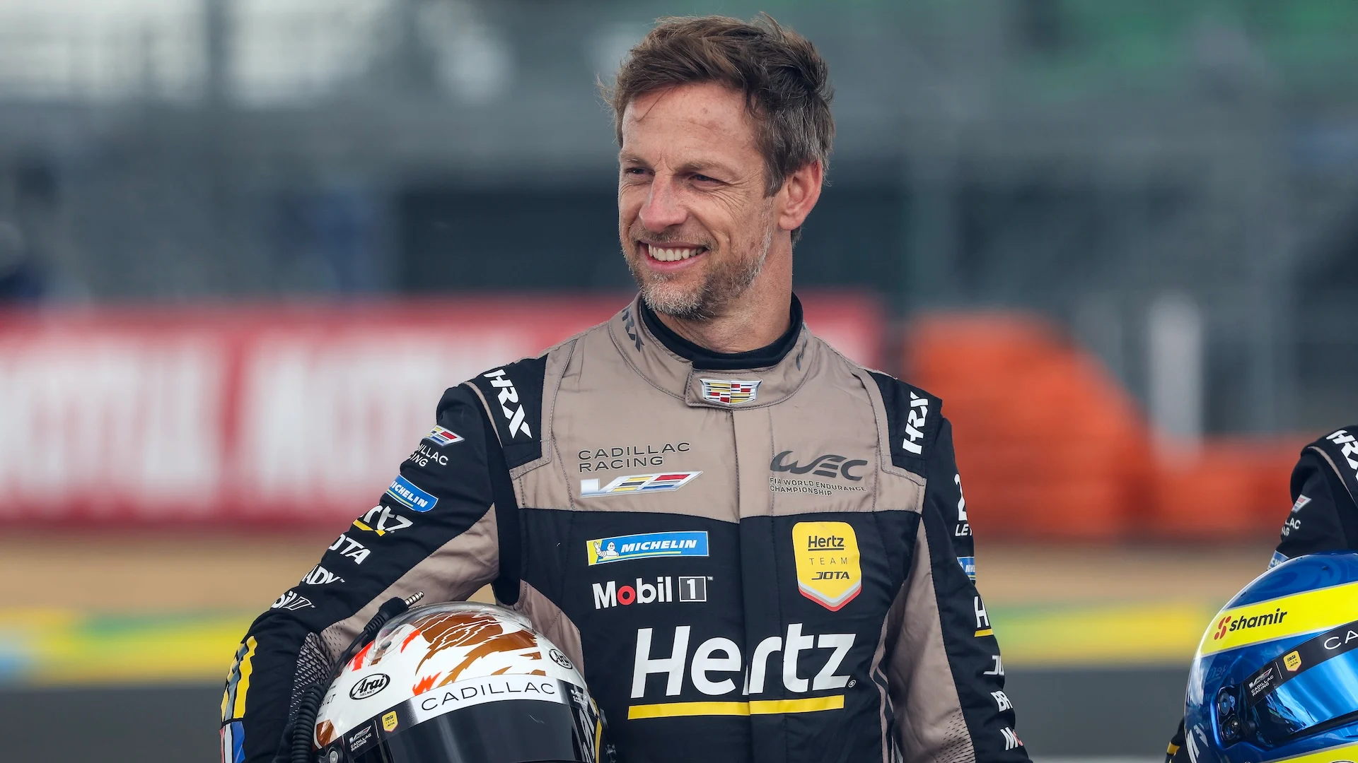 LE MANS, FRANCE - JUNE 7: Jenson Button of Great Britain and Cadillac Hertz Team JOTA looks on