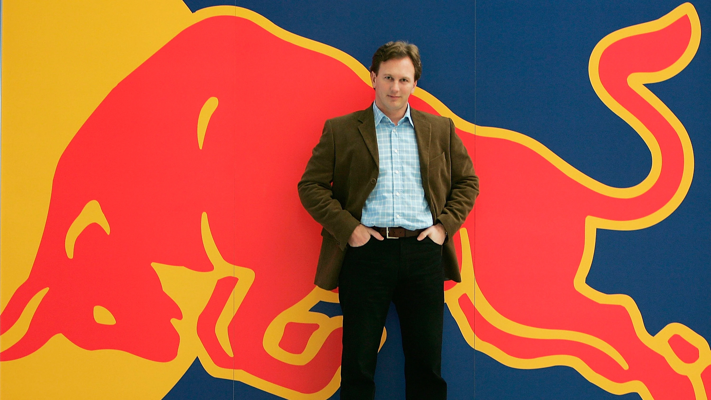 2005: Christian Horner is pictured after being announced as the new boss of Red Bull Racing in 2005, becoming the youngest F1 team principal at the time
