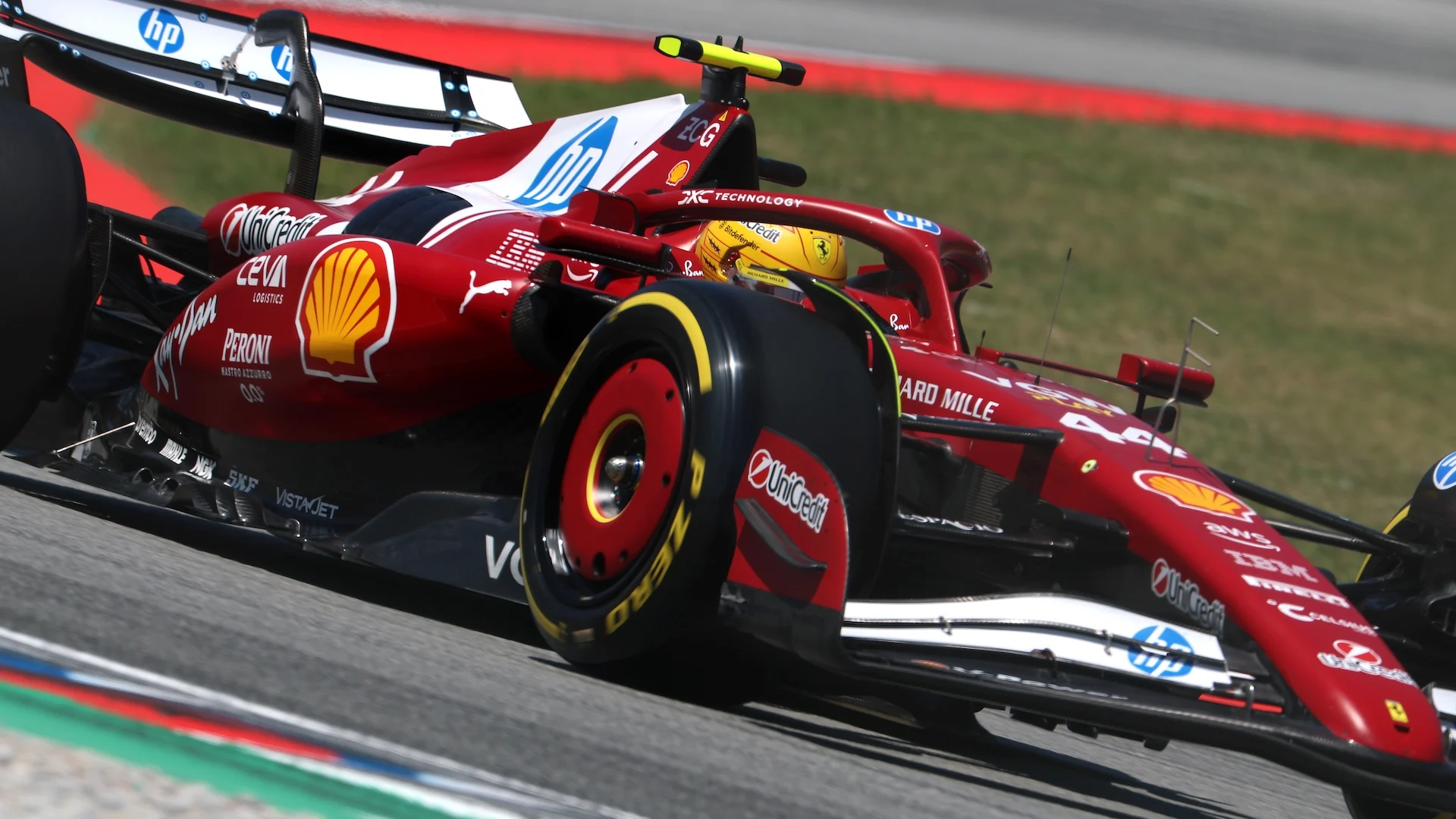 BARCELONA, SPAIN - MAY 31: Lewis Hamilton of Great Britain driving the (44) Scuderia Ferrari SF-25