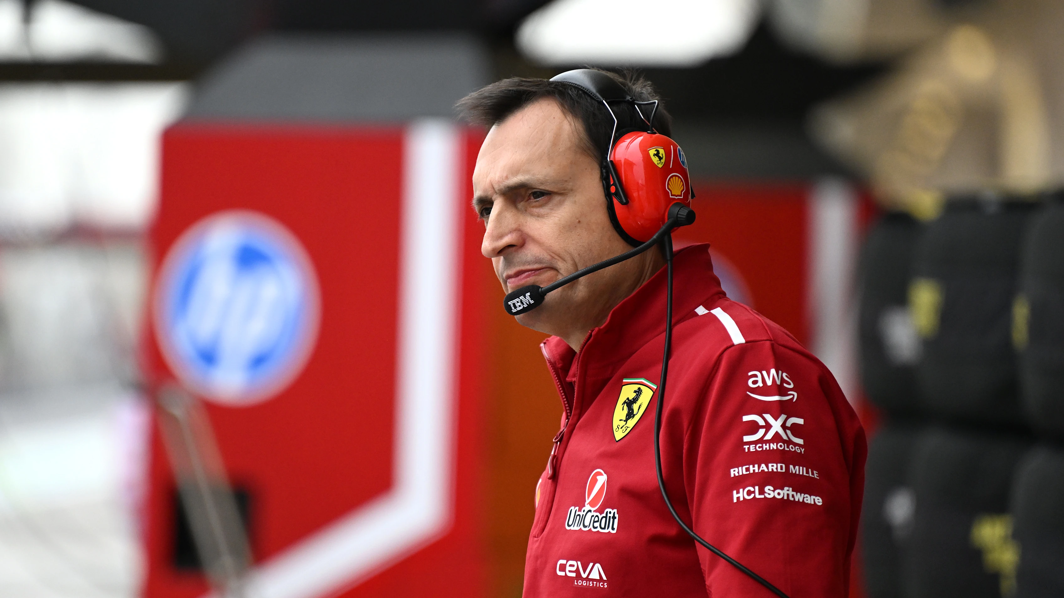 BAHRAIN, BAHRAIN - FEBRUARY 27: Riccardo Adami, Race Engineer of Scuderia Ferrari looks on in the