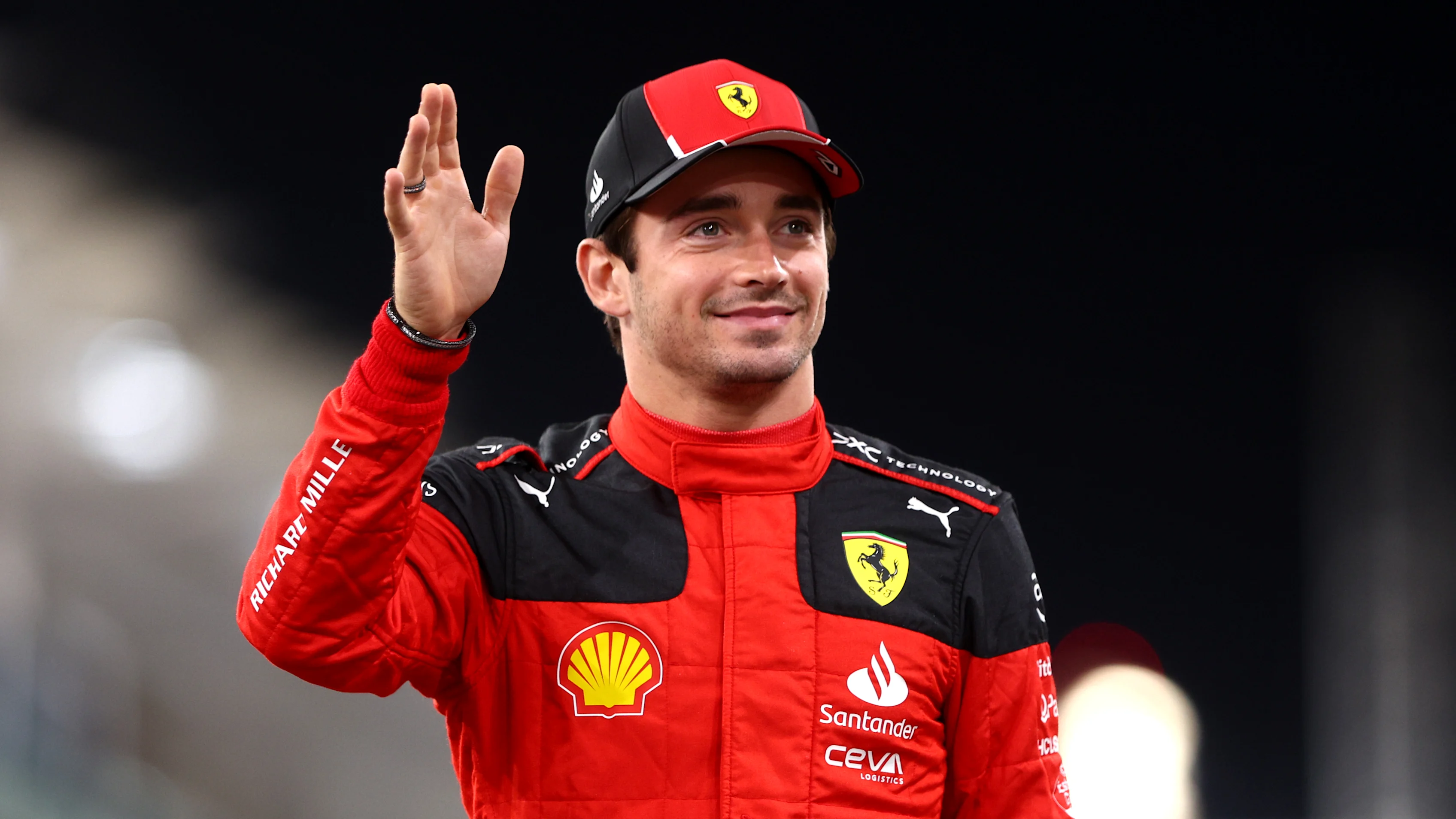 ABU DHABI, UNITED ARAB EMIRATES - NOVEMBER 23: Charles Leclerc of Monaco and Ferrari looks on at