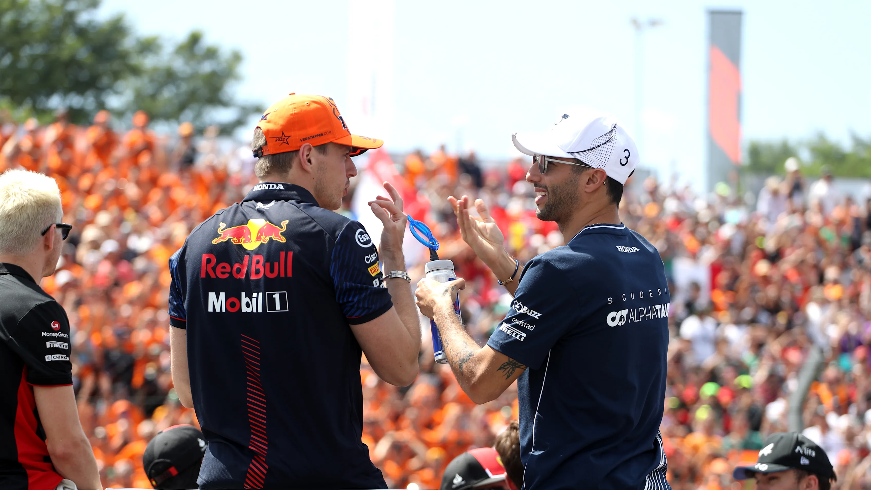 BUDAPEST, HUNGARY - JULY 23: Daniel Ricciardo of Australia and Scuderia AlphaTauri and Max