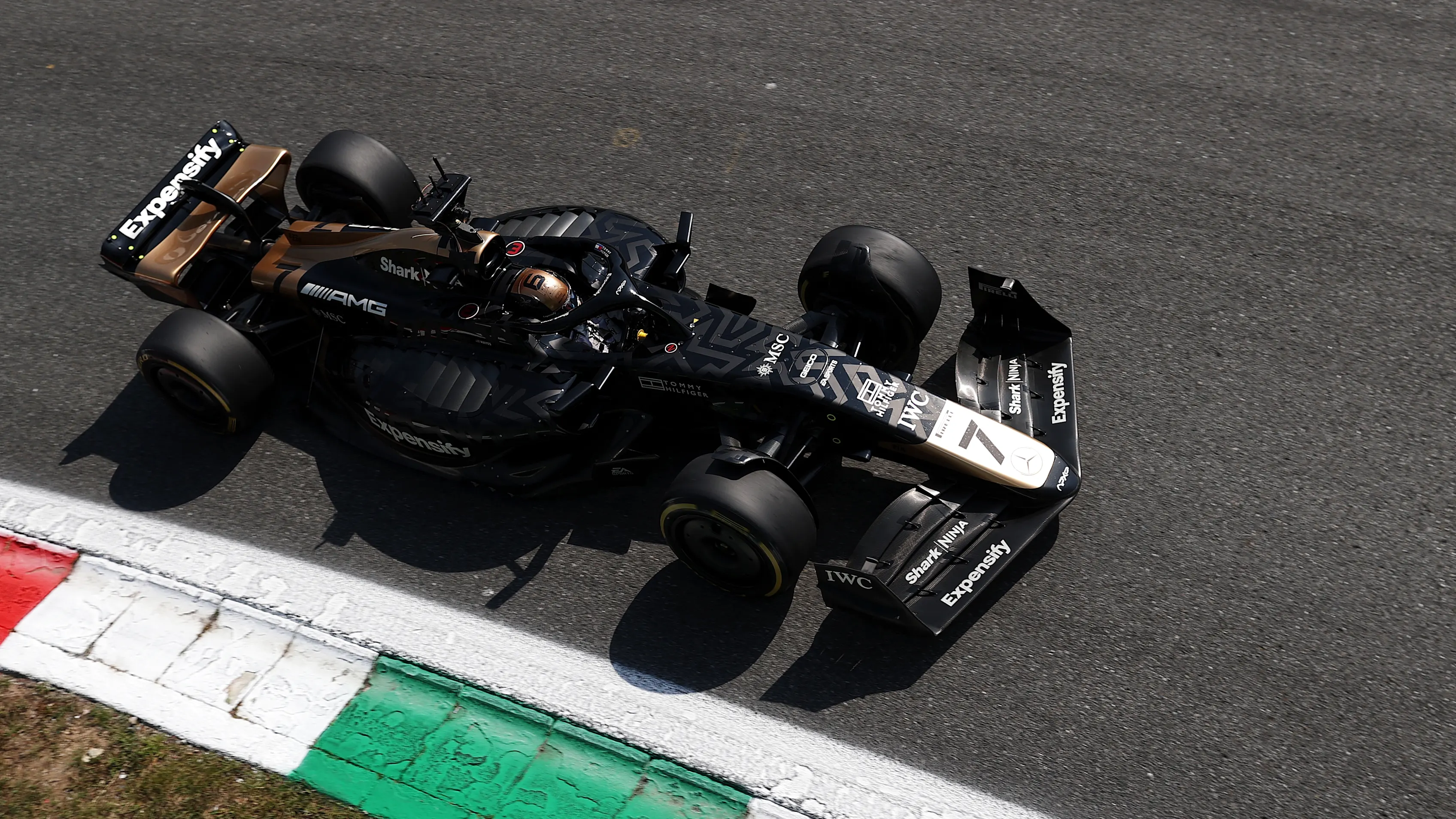 MONZA, ITALY - SEPTEMBER 02: The Apex Grand Prix car of fictional driver Sonny Hayes, to be