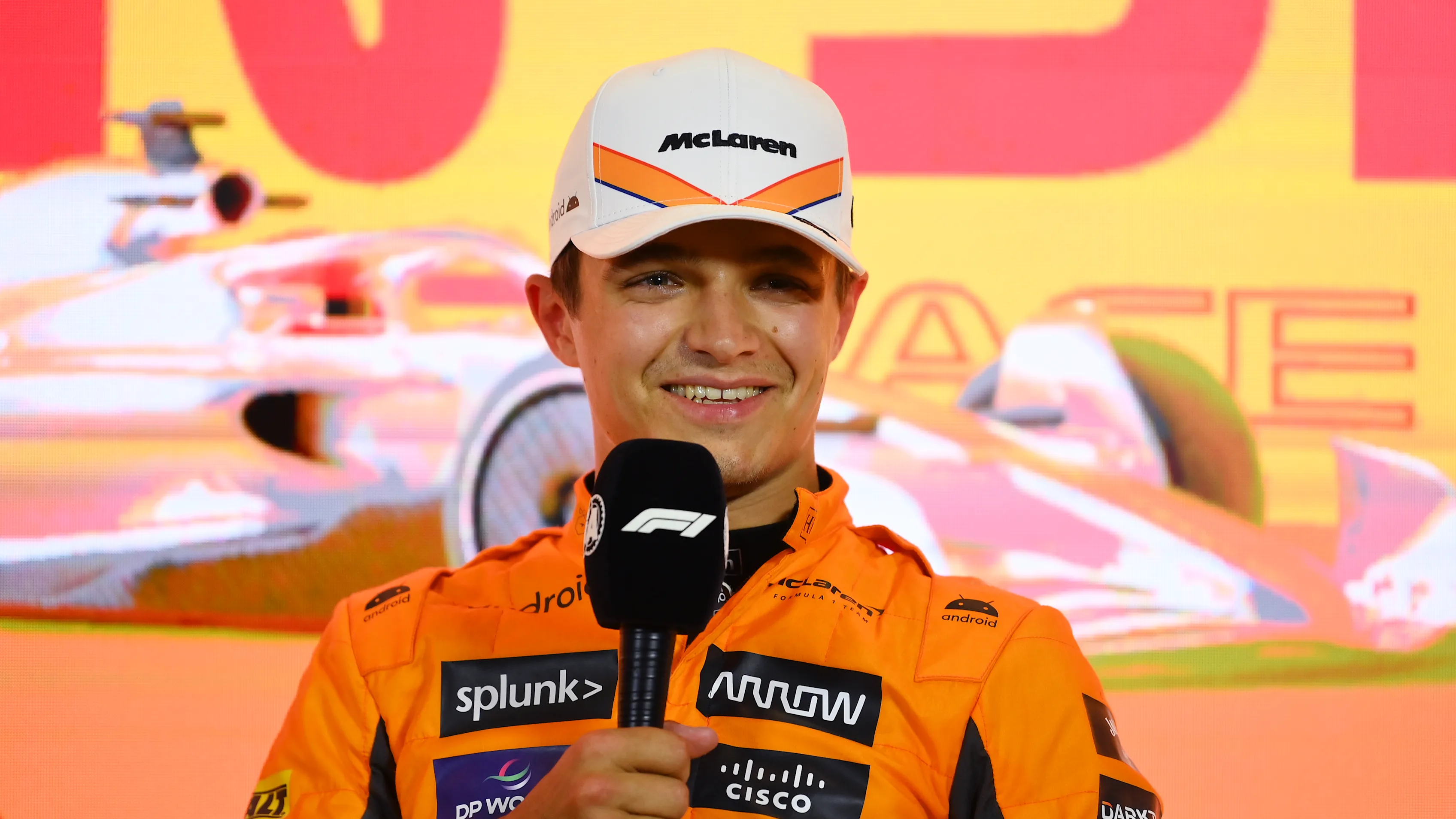 BARCELONA, SPAIN - JUNE 03: Third placed qualifier Lando Norris of Great Britain and McLaren (R)
