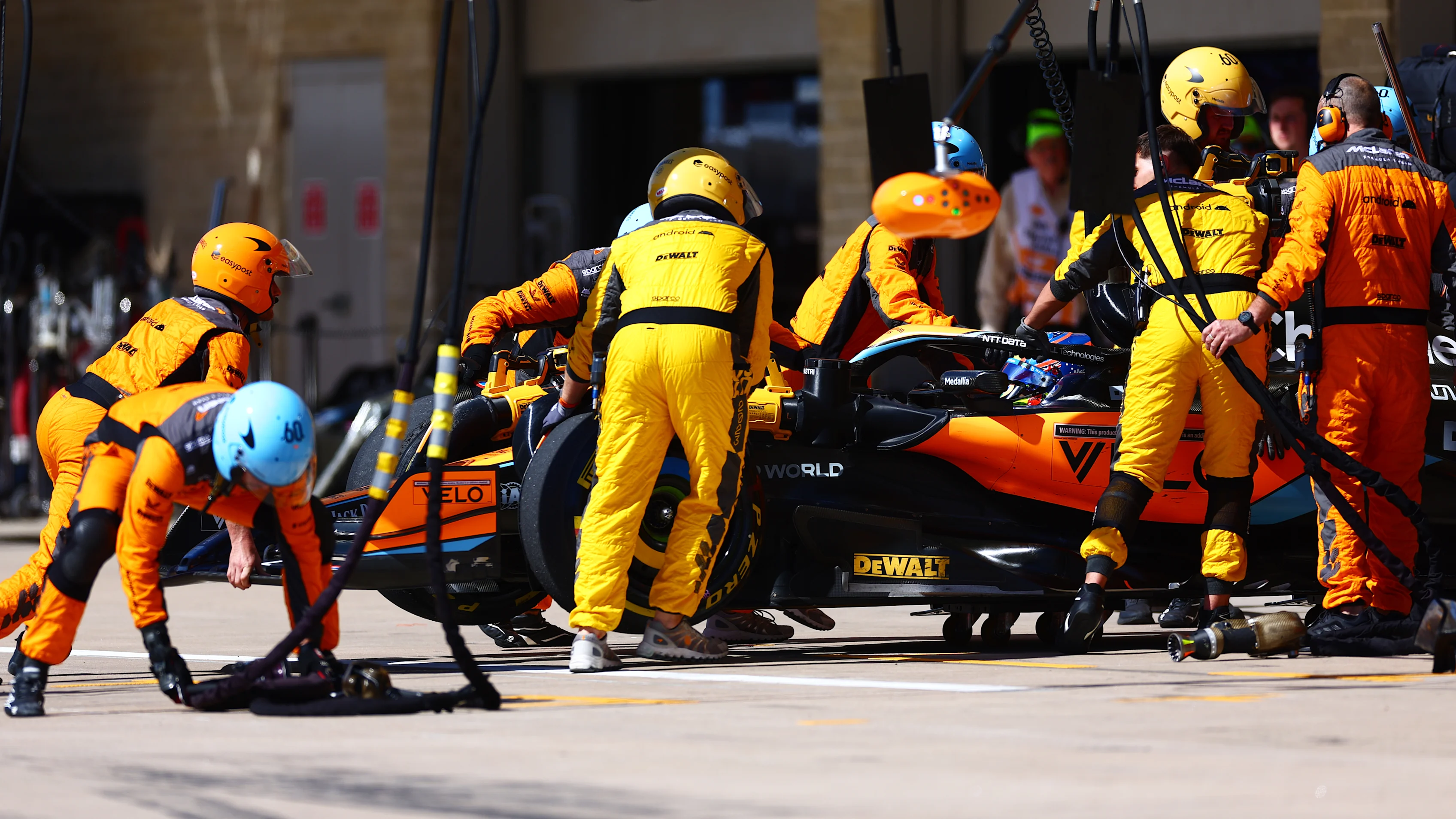AUSTIN, TEXAS - OCTOBER 22: Oscar Piastri of Australia and McLaren retires from the race during the