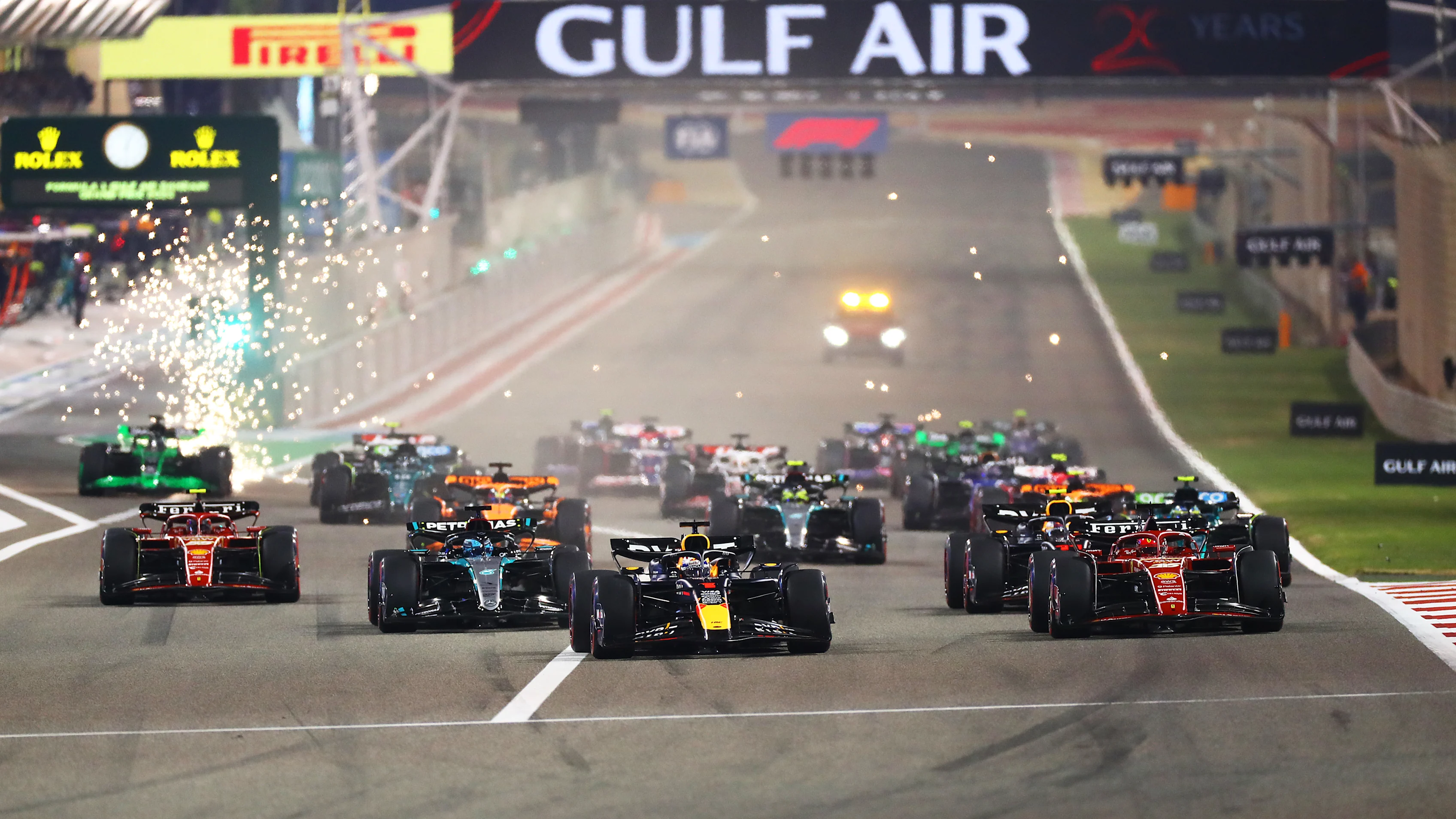 BAHRAIN, BAHRAIN - MARCH 02: Max Verstappen of the Netherlands driving the (1) Oracle Red Bull