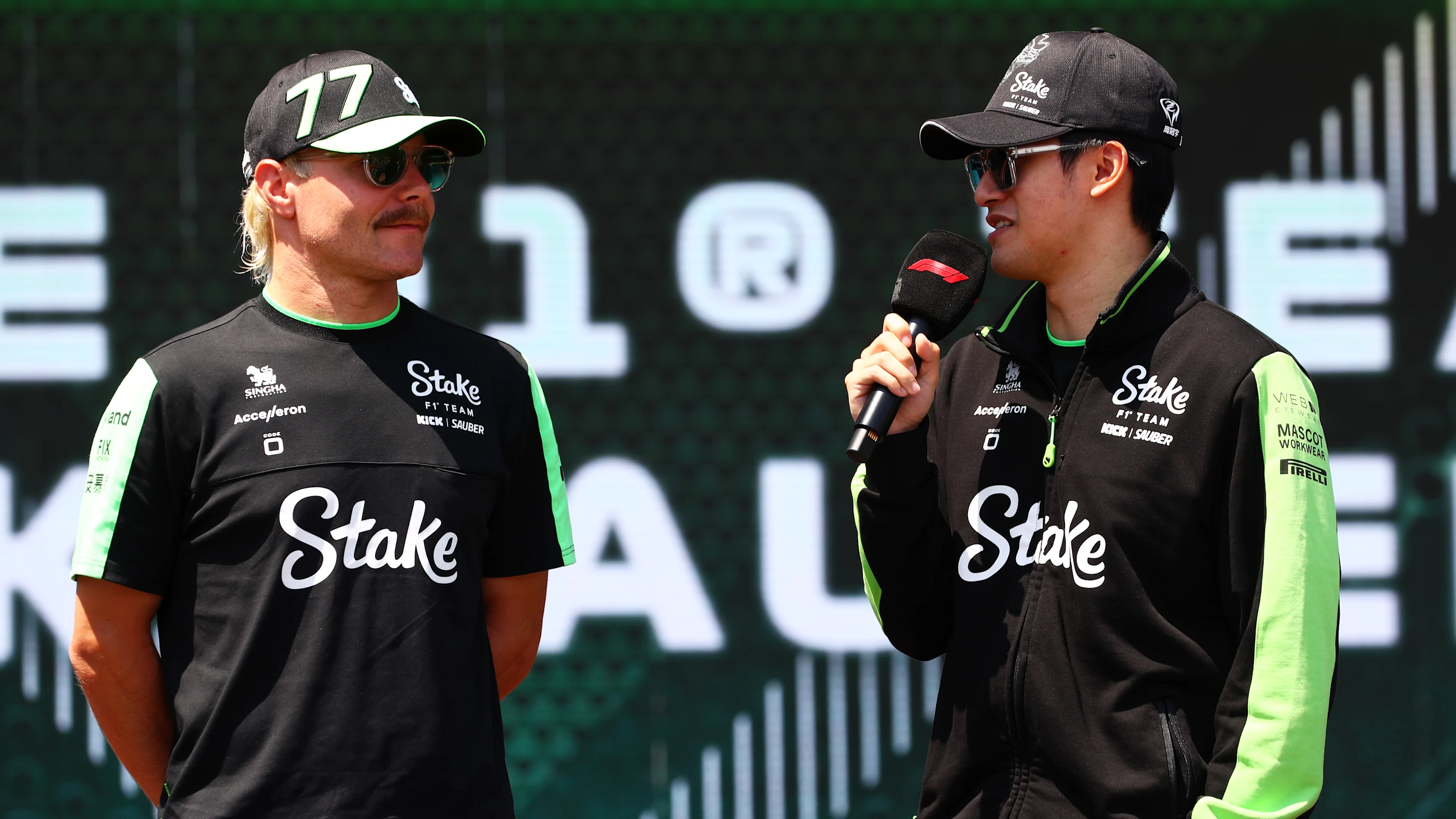SAO PAULO, BRAZIL - NOVEMBER 01: Valtteri Bottas of Finland and Stake F1 Team Kick Sauber and Zhou