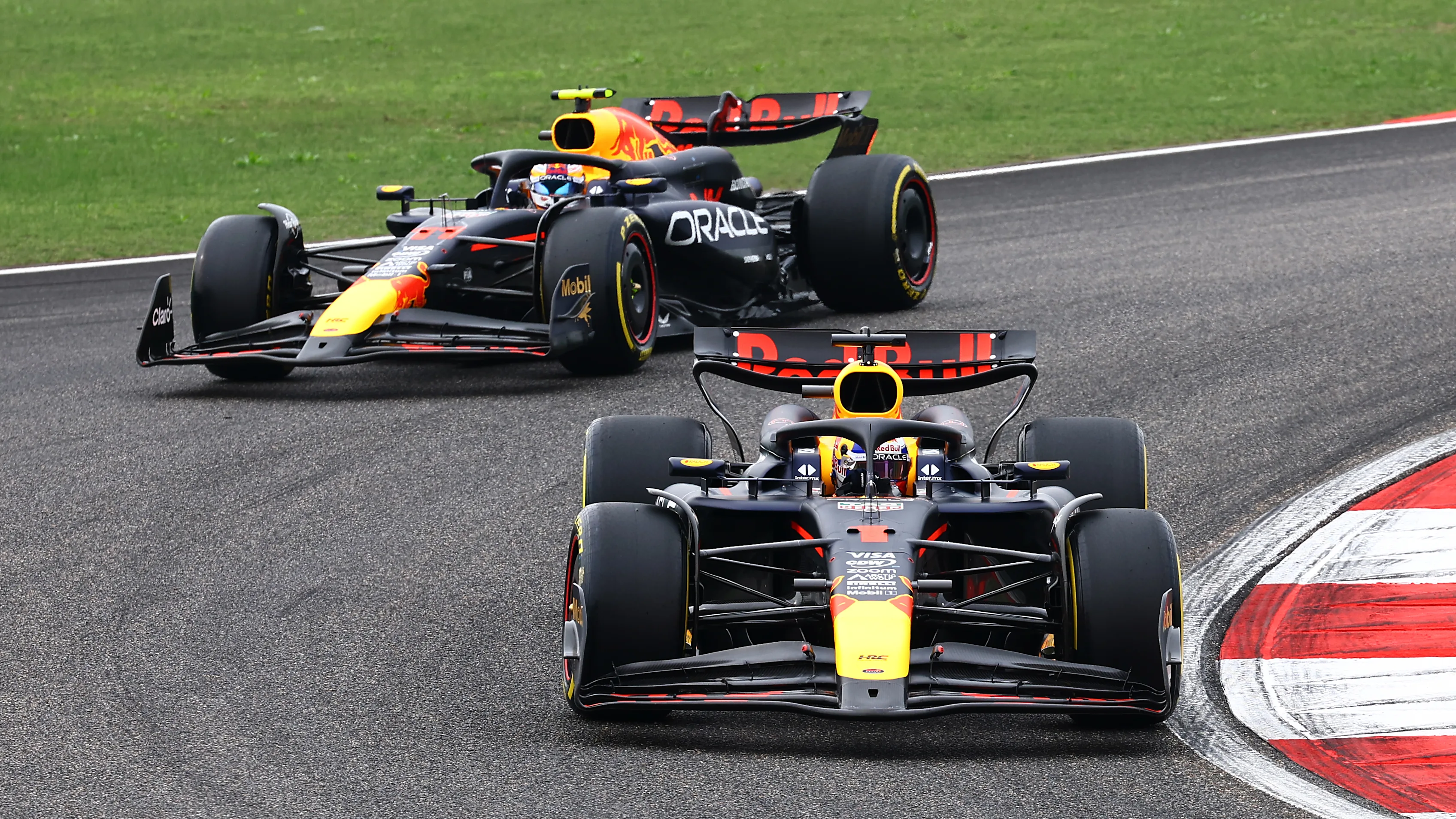 SHANGHAI, CHINA - APRIL 21: Max Verstappen of the Netherlands driving the (1) Oracle Red Bull