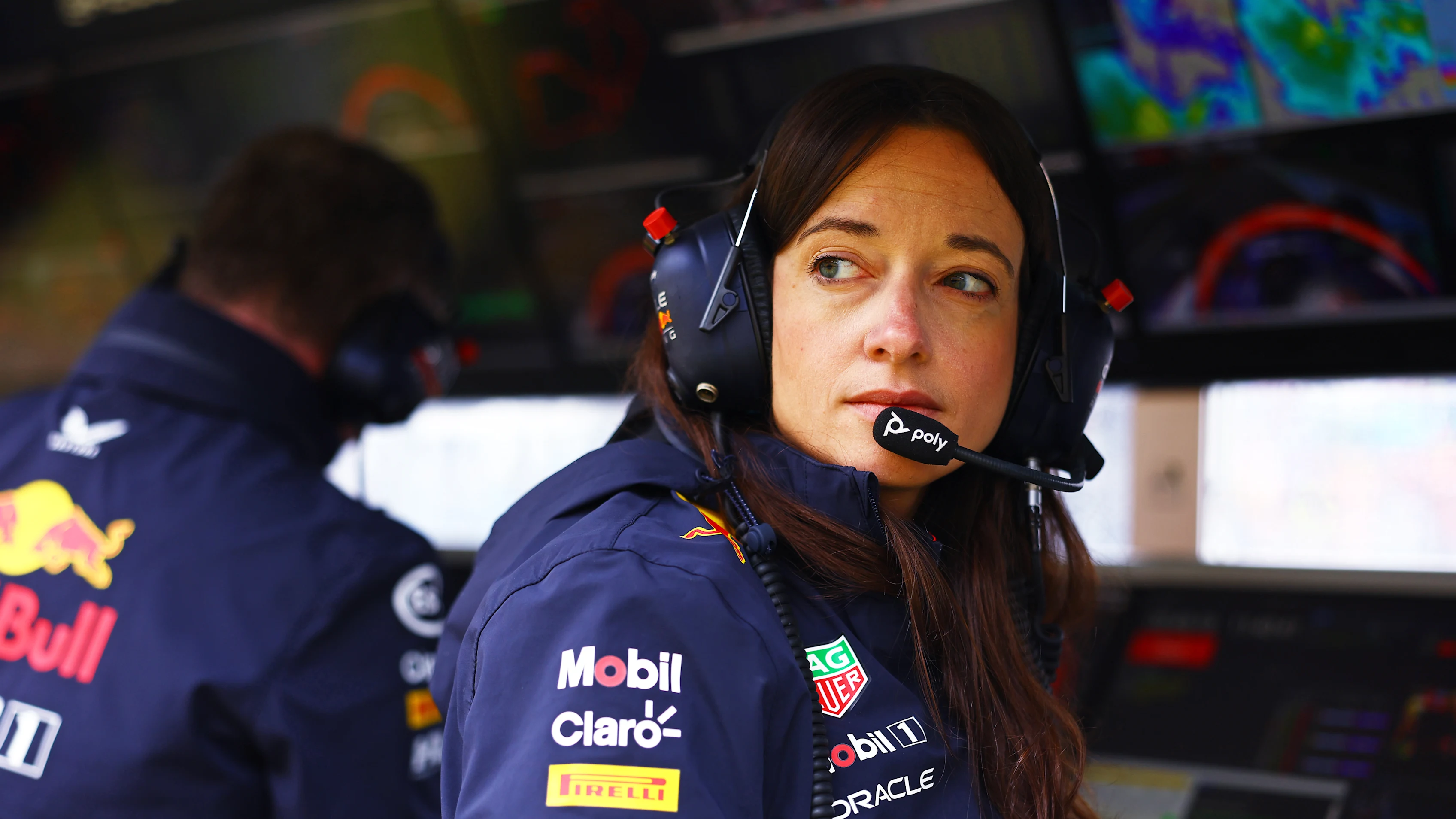 NORTHAMPTON, ENGLAND - JULY 06: Hannah Schmitz, Principal Strategy Engineer of Oracle Red Bull