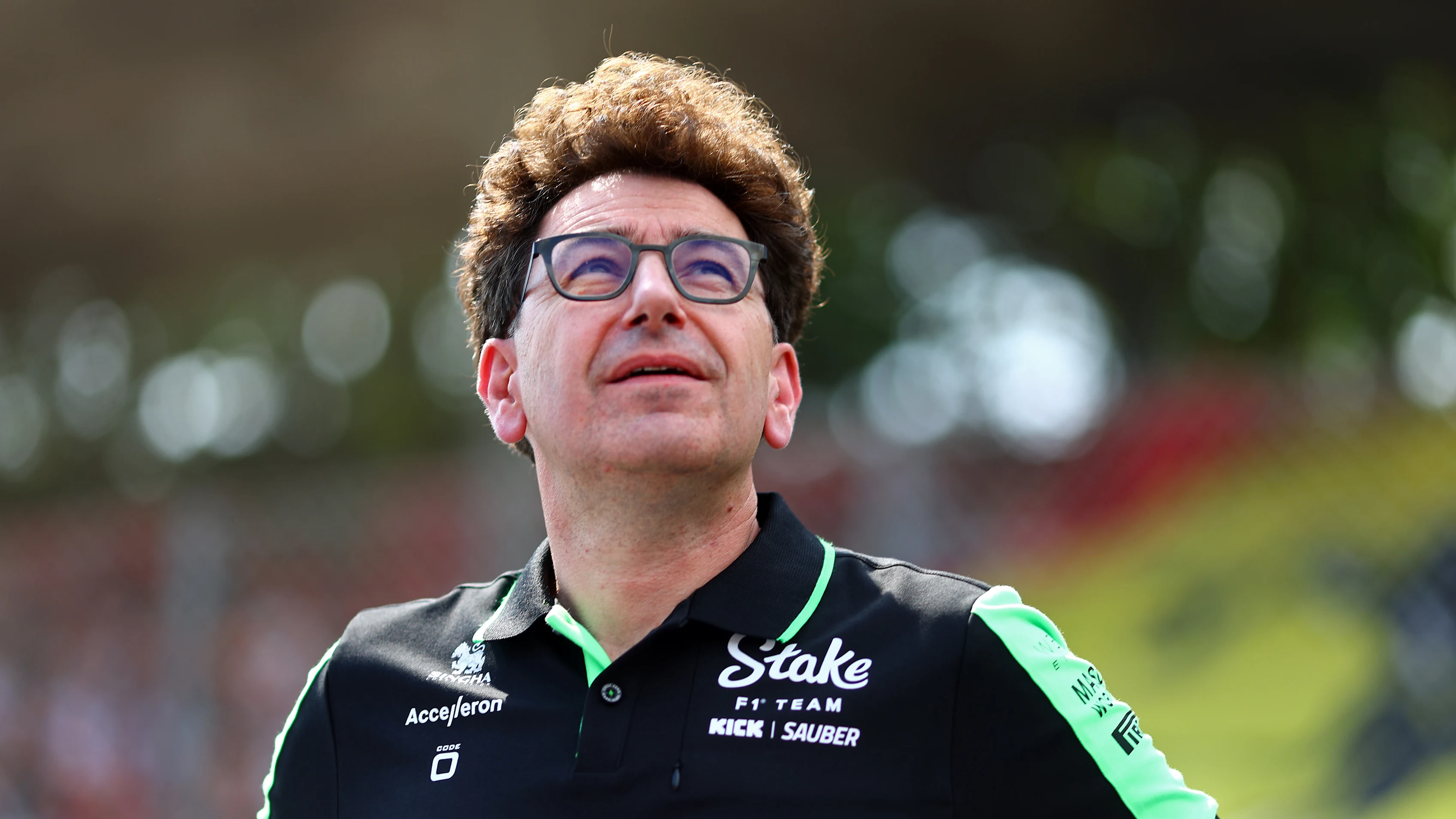 MONZA, ITALY - SEPTEMBER 01: Mattia Binotto, Stake F1 Team Kick Sauber boss, looks on, on the grid