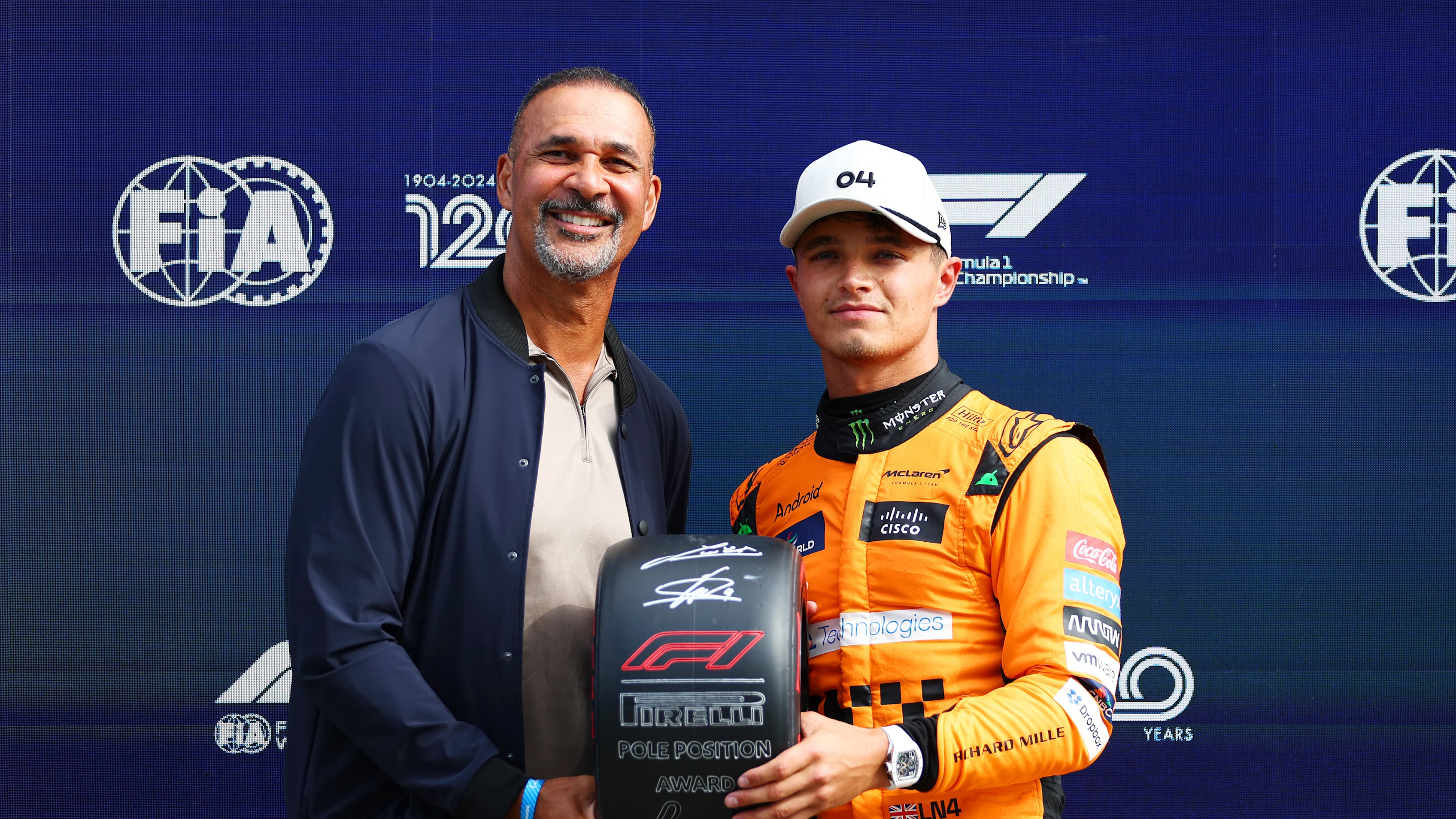 ZANDVOORT, NETHERLANDS - AUGUST 24: Pole position qualifier Lando Norris of Great Britain and