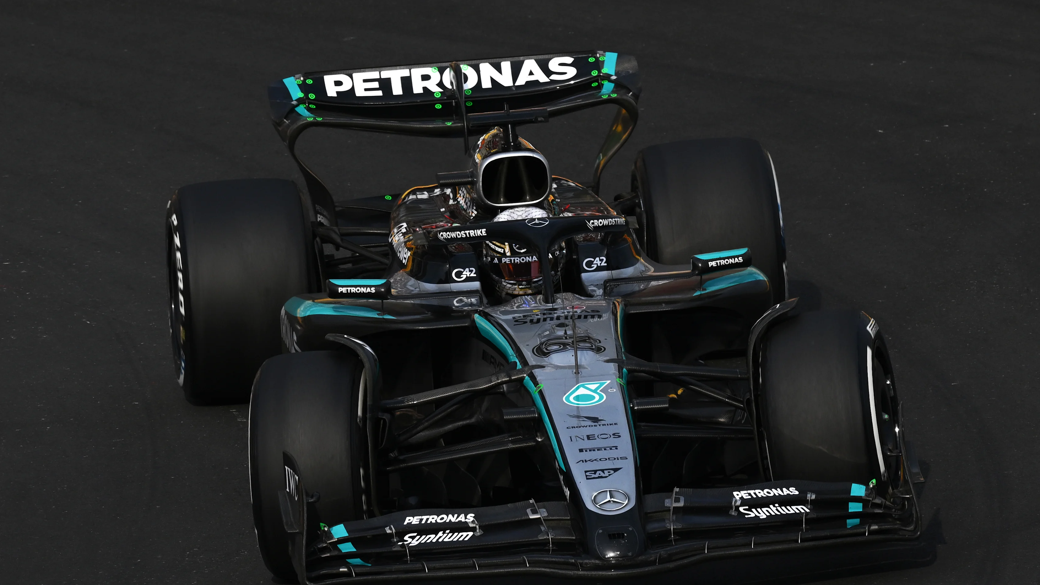 SHANGHAI, CHINA - MARCH 23: George Russell of Great Britain driving the (63) Mercedes AMG Petronas