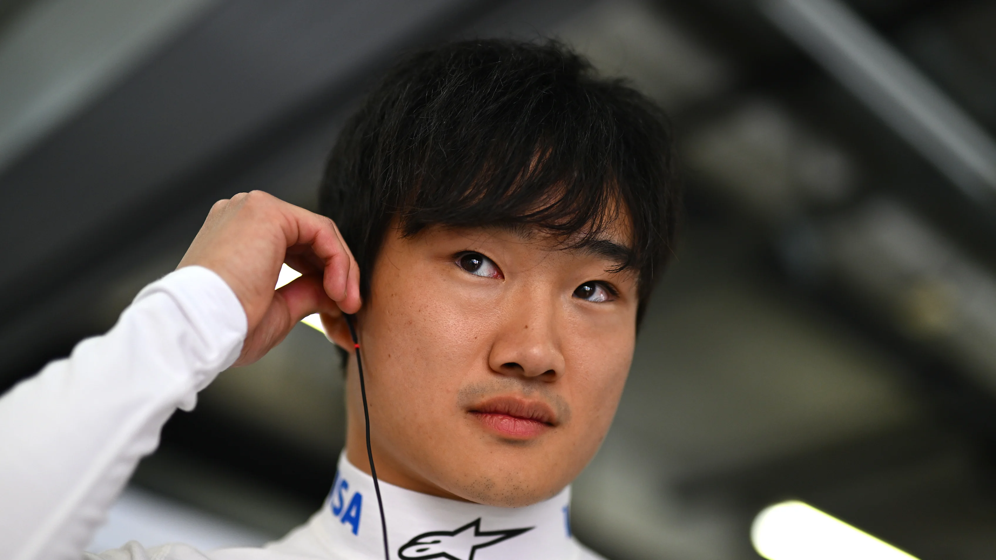 SHANGHAI, CHINA - MARCH 23: Yuki Tsunoda of Japan and Visa Cash App Racing Bulls prepares to drive