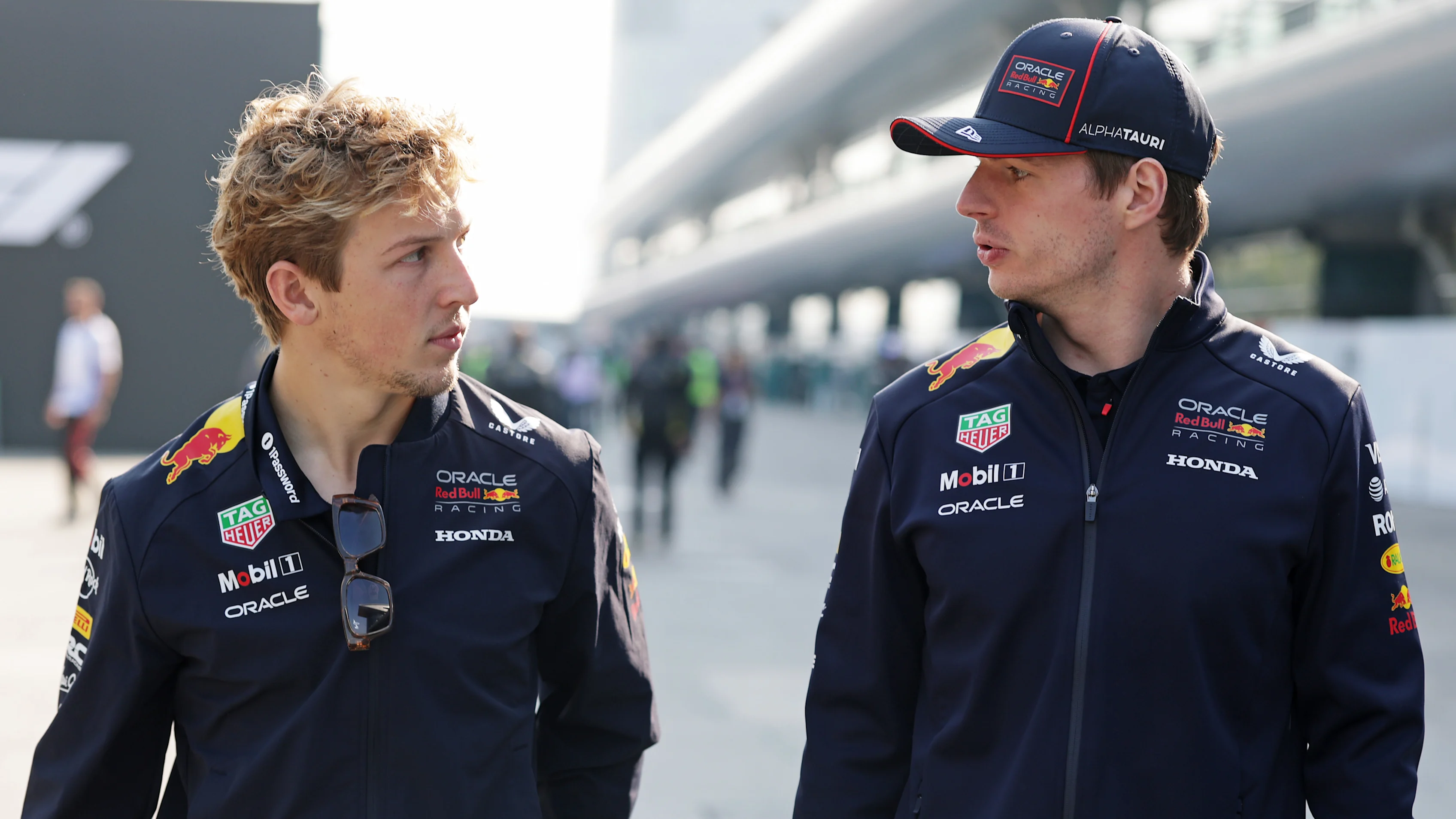 SHANGHAI, CHINA - MARCH 22: Liam Lawson of New Zealand and Oracle Red Bull Racing and Max