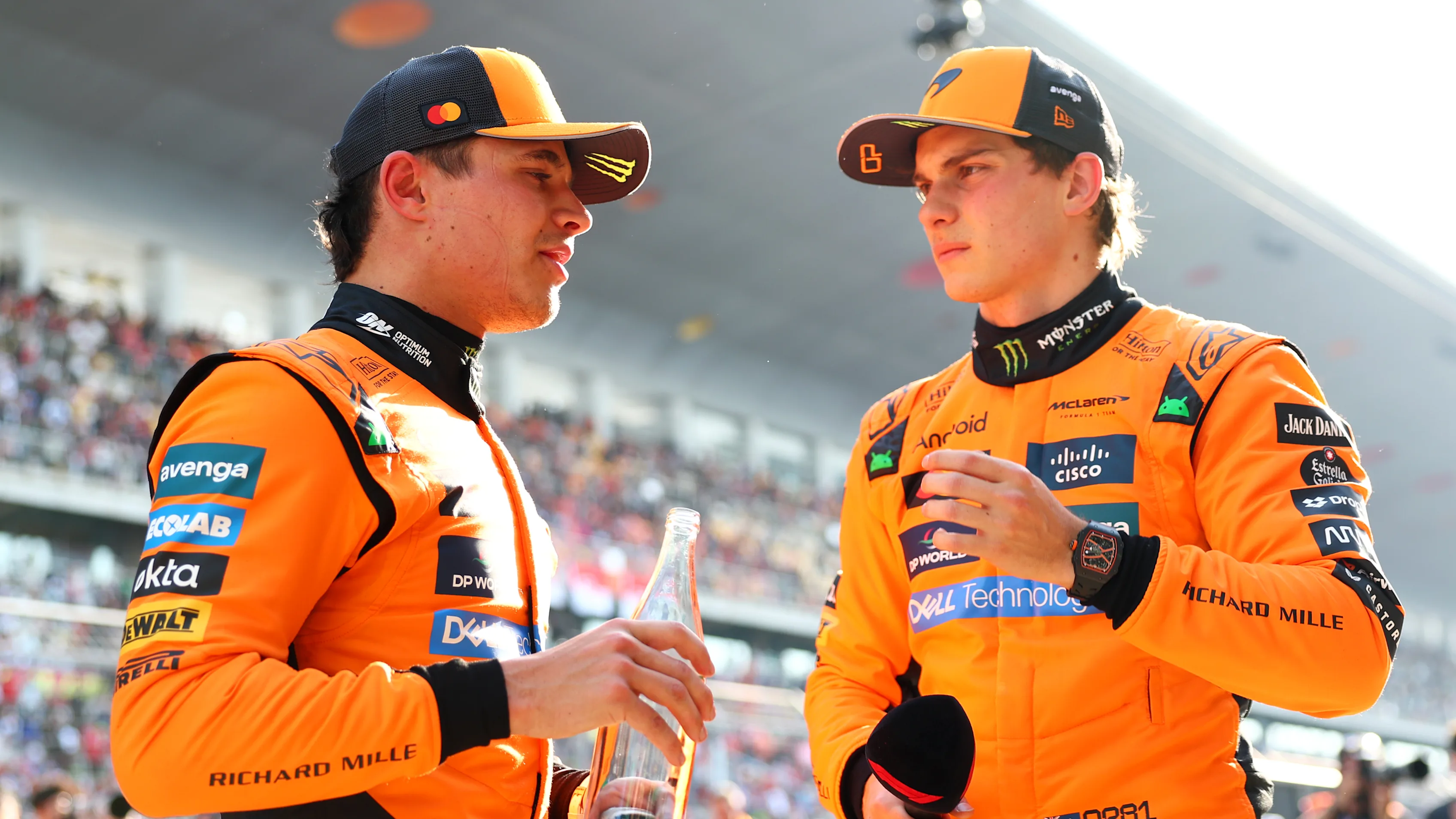 SHANGHAI, CHINA - MARCH 22: Pole position qualifier Oscar Piastri of Australia and McLaren and