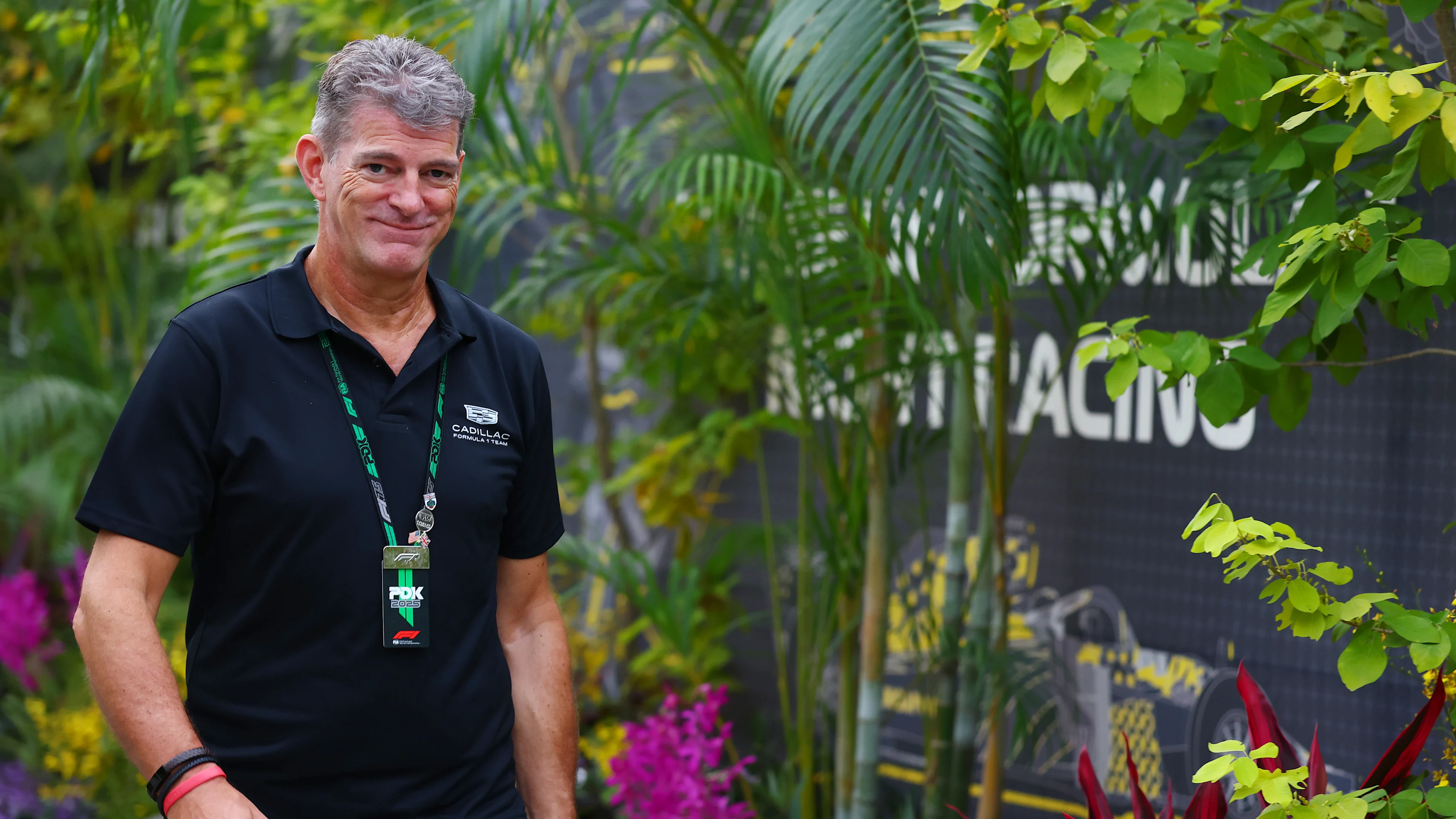 SINGAPORE, SINGAPORE - OCTOBER 02: Graeme Lowdon, Team Principal of Cadillac Formula 1 Team arrives