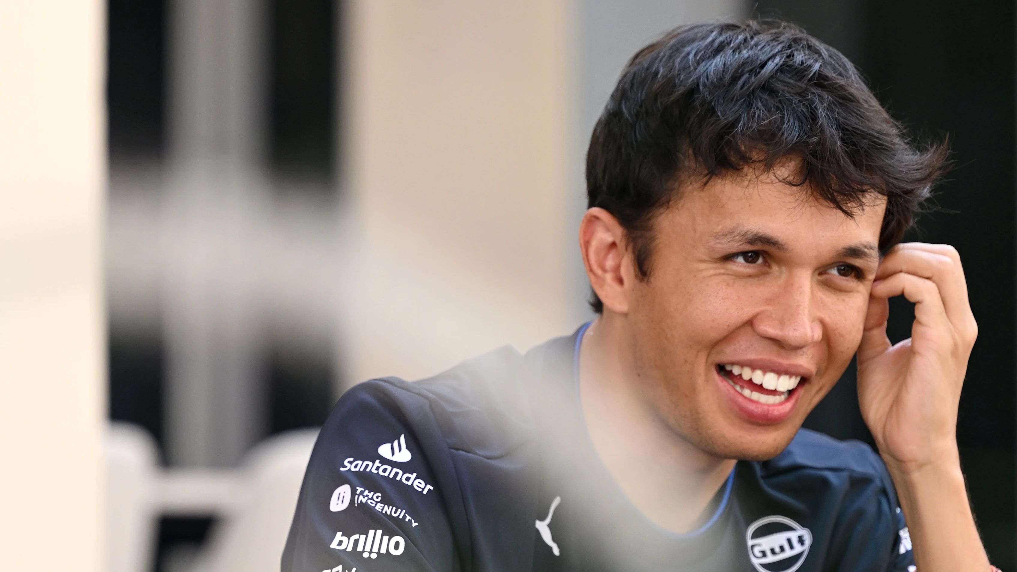 ABU DHABI, UNITED ARAB EMIRATES - DECEMBER 04: Alexander Albon of Thailand and Williams looks on in