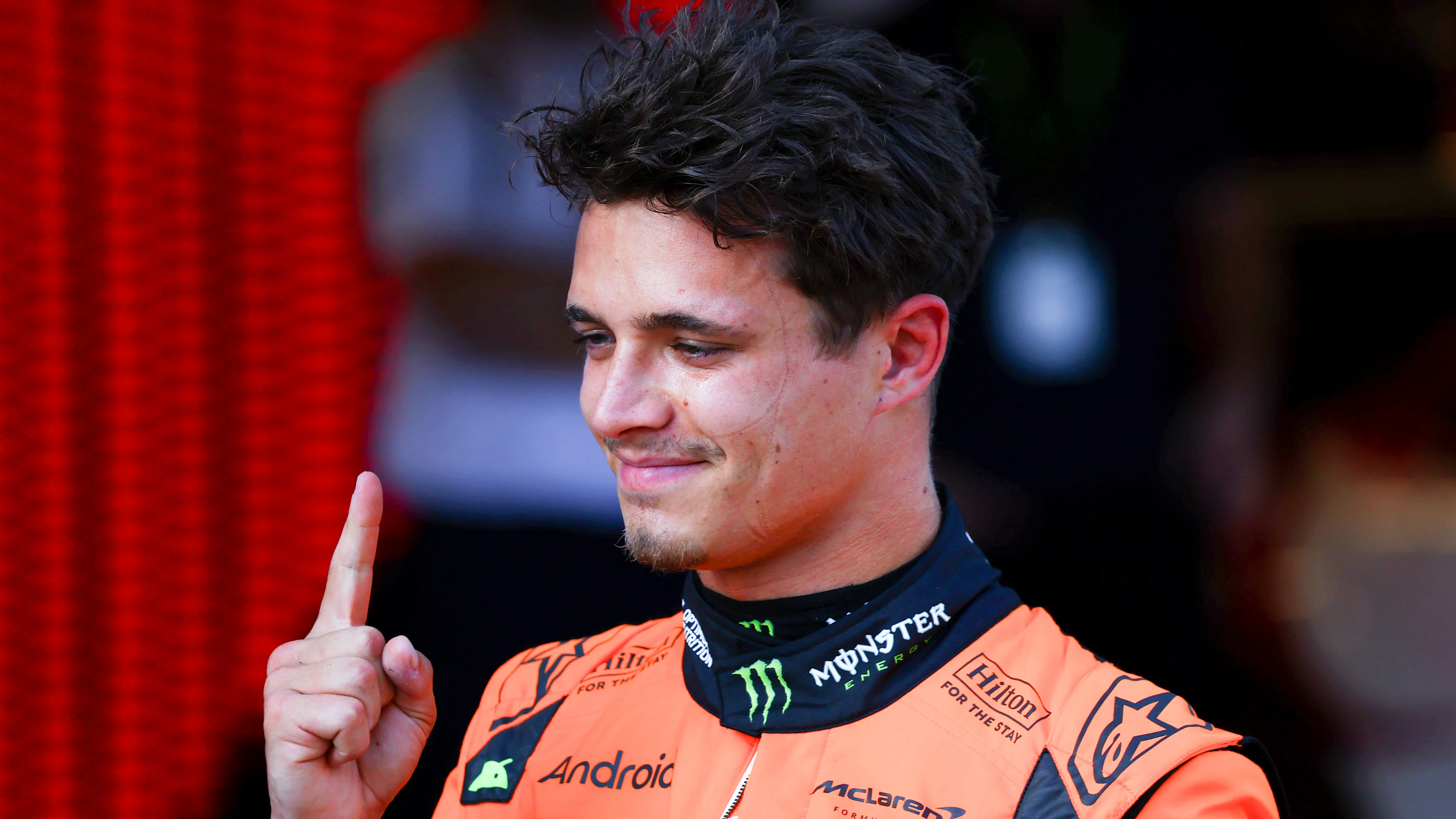 SPIELBERG, AUSTRIA - JUNE 28: Pole position qualifier Lando Norris of Great Britain and McLaren