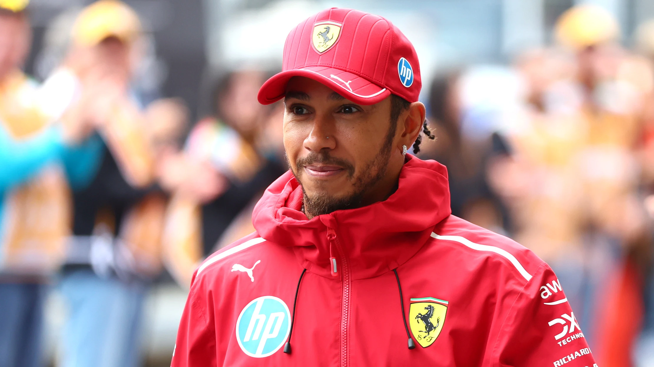 BAKU, AZERBAIJAN - SEPTEMBER 21: Lewis Hamilton of Great Britain and Scuderia Ferrari on the