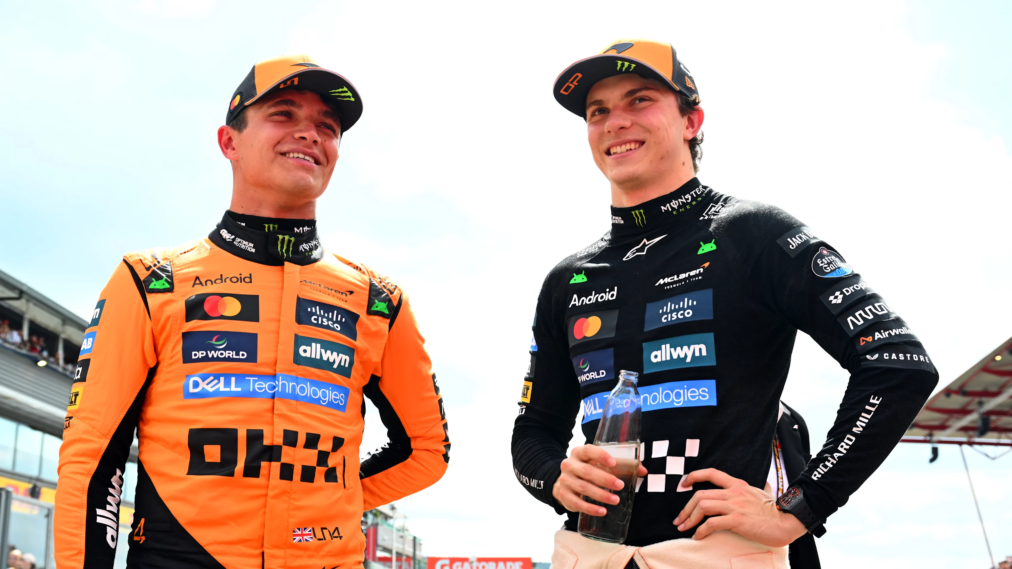 SPA, BELGIUM - JULY 26: Third placed Lando Norris of Great Britain and McLaren and Second placed