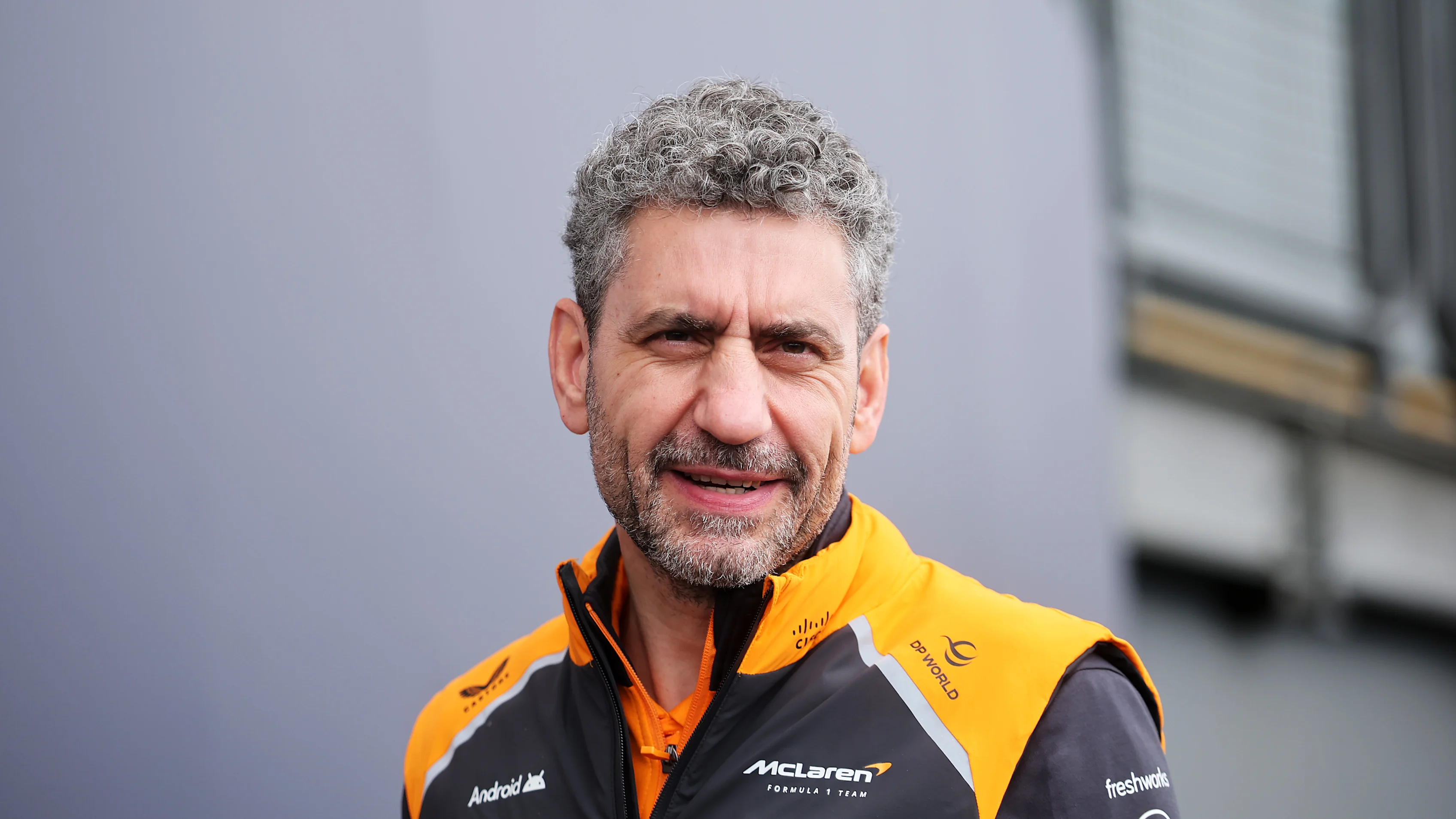 SAO PAULO, BRAZIL - NOVEMBER 09: Andrea Stella, Team Principal of McLaren arrives in the Paddock