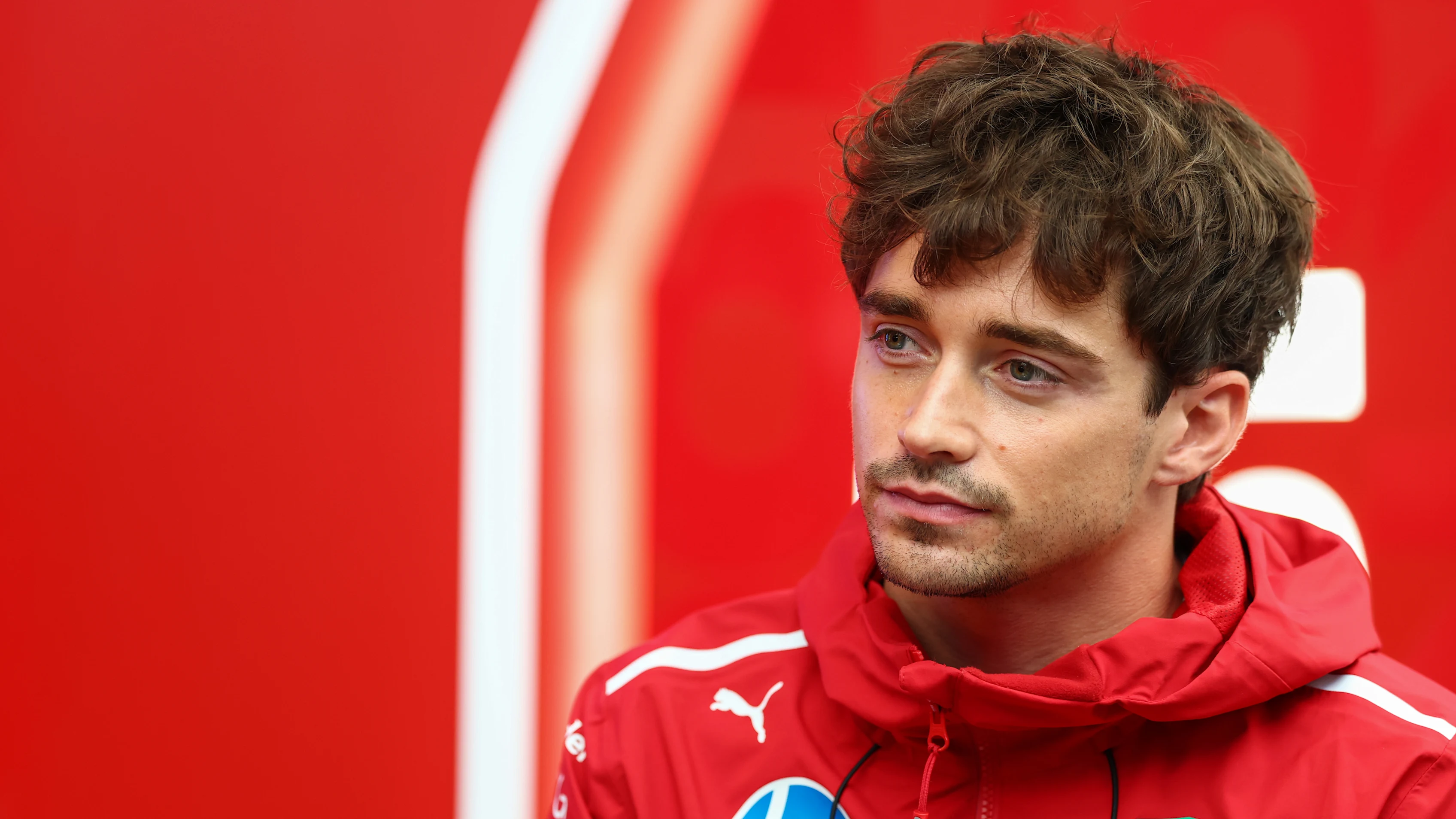 SAO PAULO, BRAZIL - NOVEMBER 06: Charles Leclerc of Monaco and Scuderia Ferrari looks on during