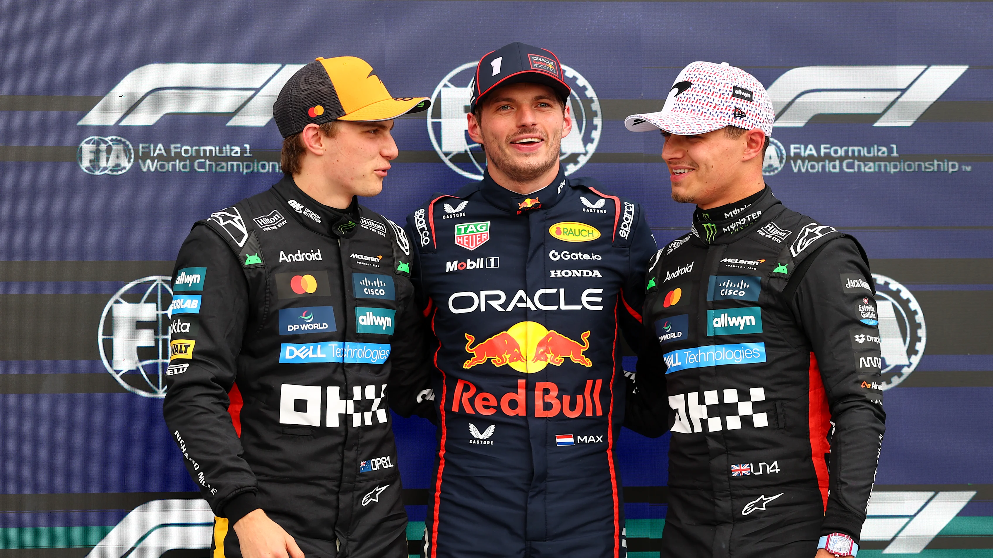 NORTHAMPTON, ENGLAND - JULY 05: Pole position qualifier Max Verstappen of the Netherlands and