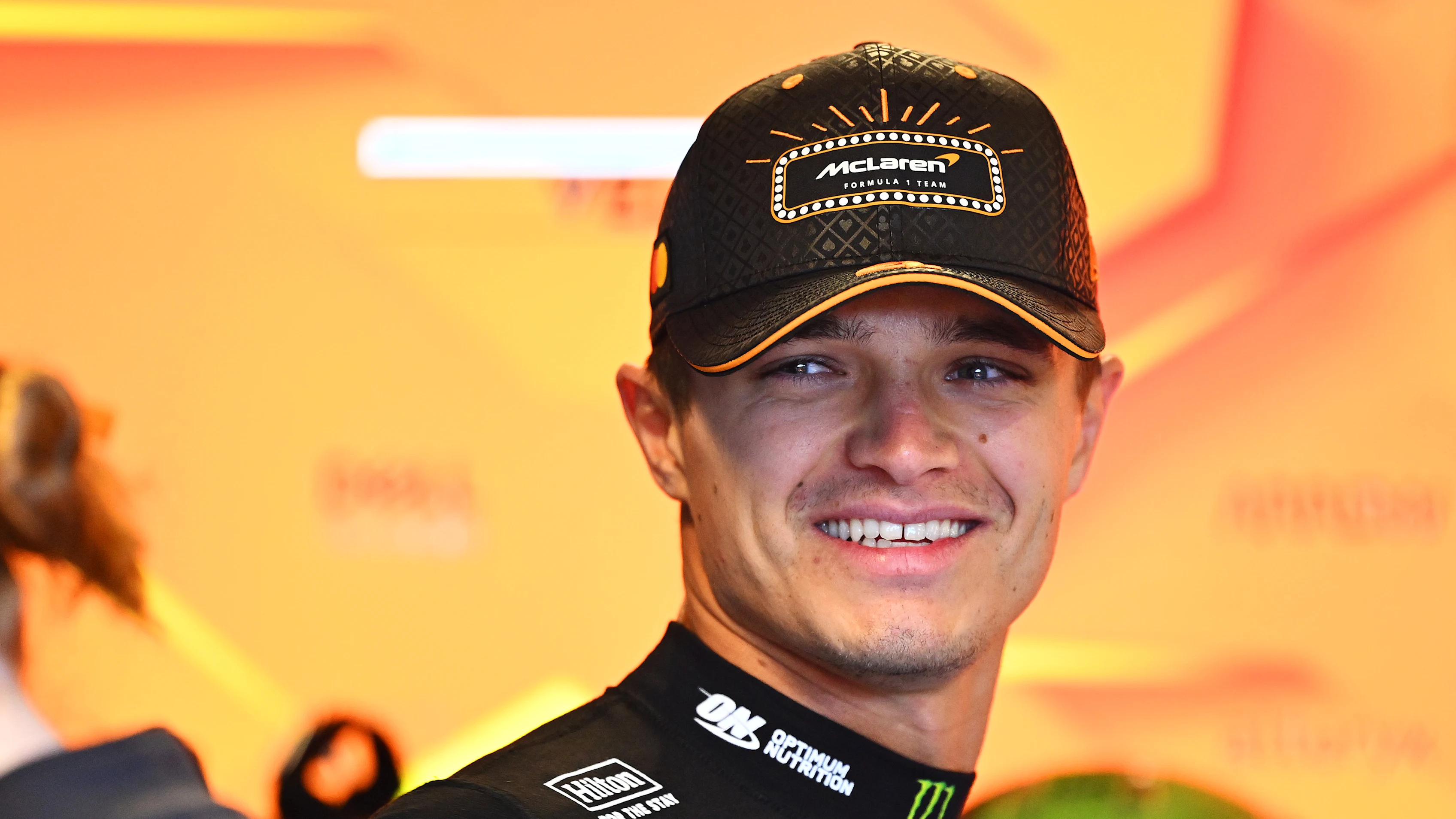 LAS VEGAS, NEVADA - NOVEMBER 20: Lando Norris of Great Britain and McLaren looks on in the garage