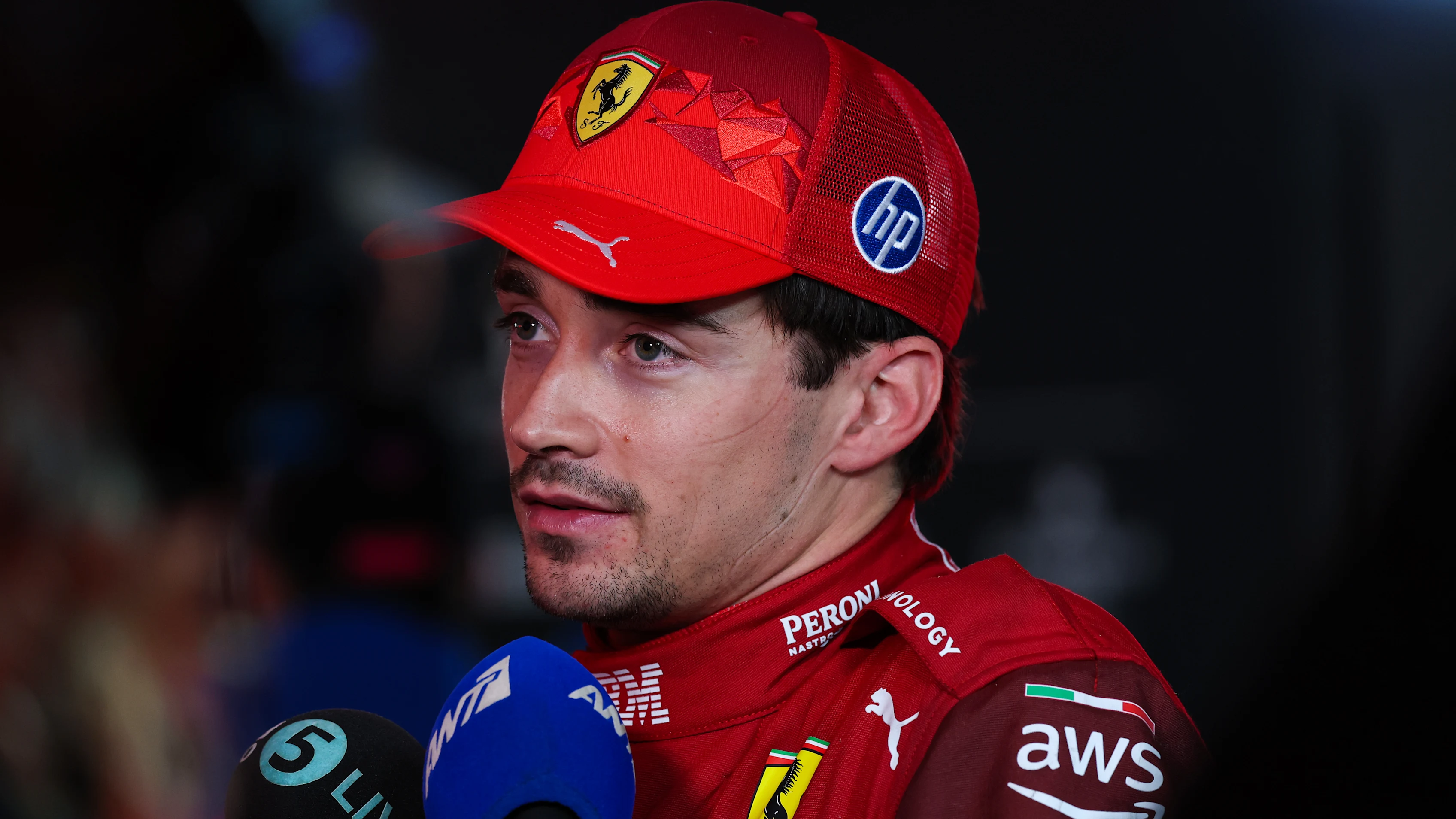 LAS VEGAS, NEVADA - NOVEMBER 21: Ninth placed qualifier Charles Leclerc of Monaco and Scuderia