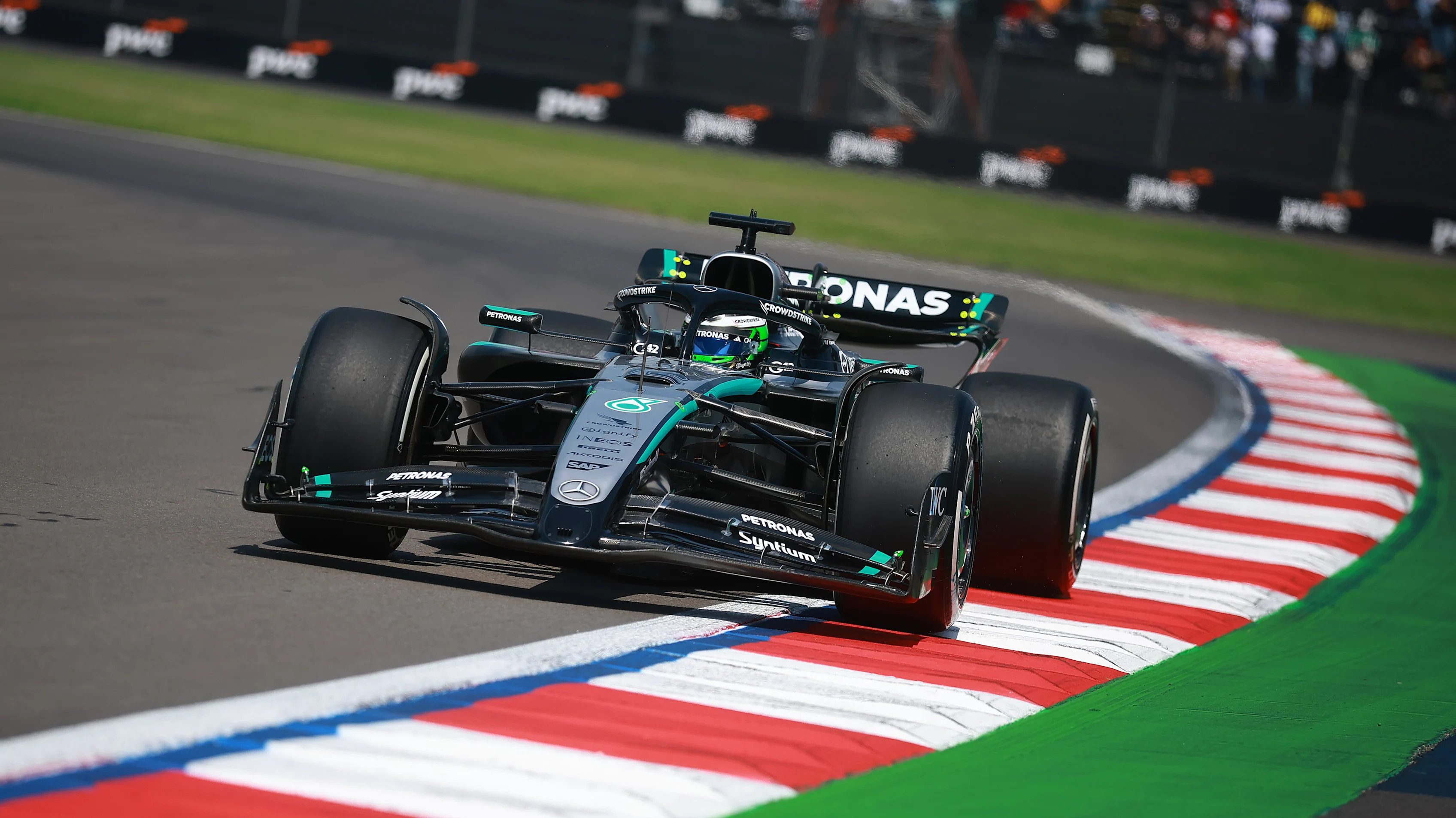 MEXICO CITY, MEXICO - OCTOBER 24: Frederik Vesti of Denmark driving the (72) Mercedes AMG Petronas