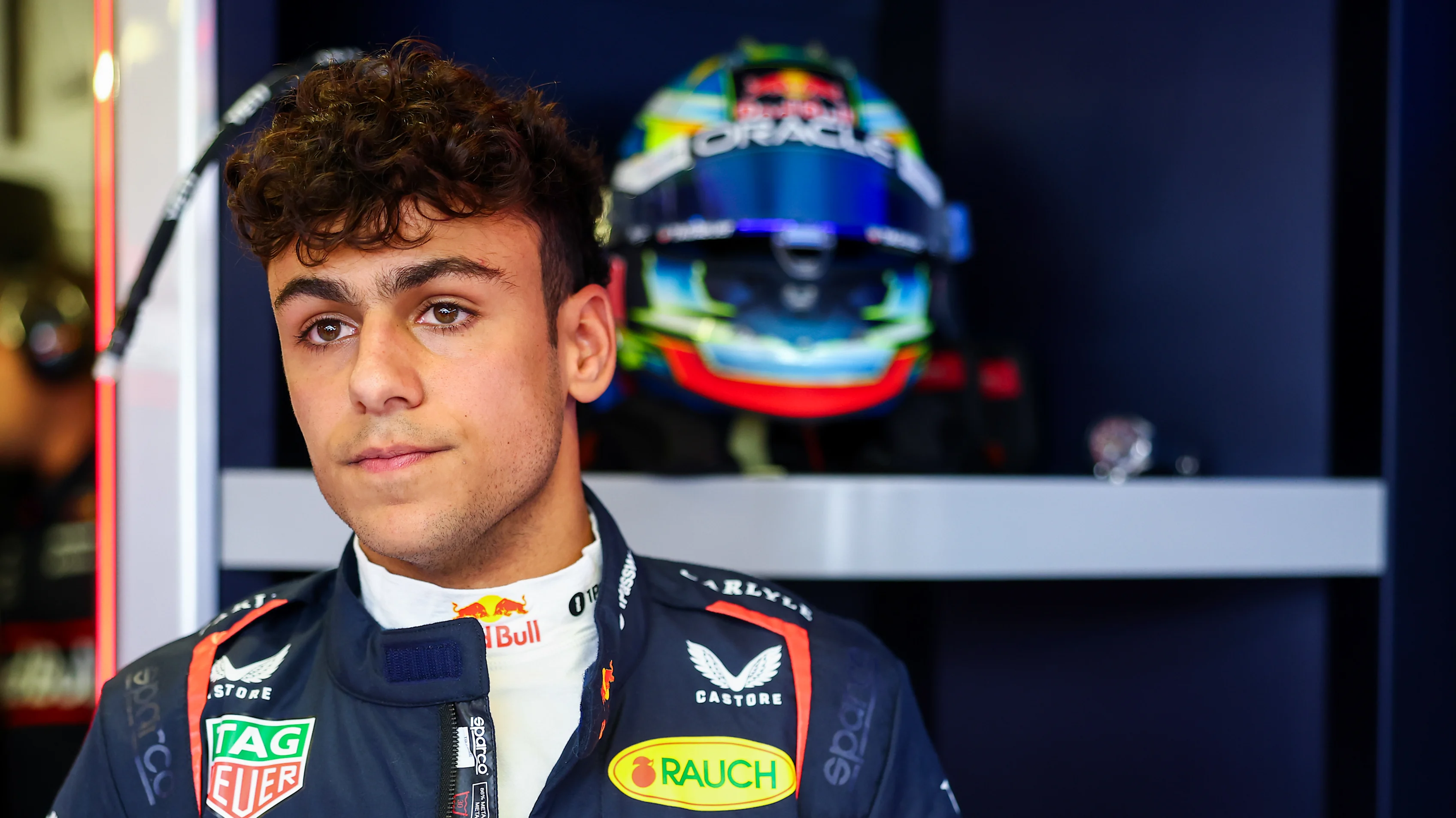 MEXICO CITY, MEXICO - OCTOBER 24: Arvid Lindblad of Great Britain and Oracle Red Bull Racing looks