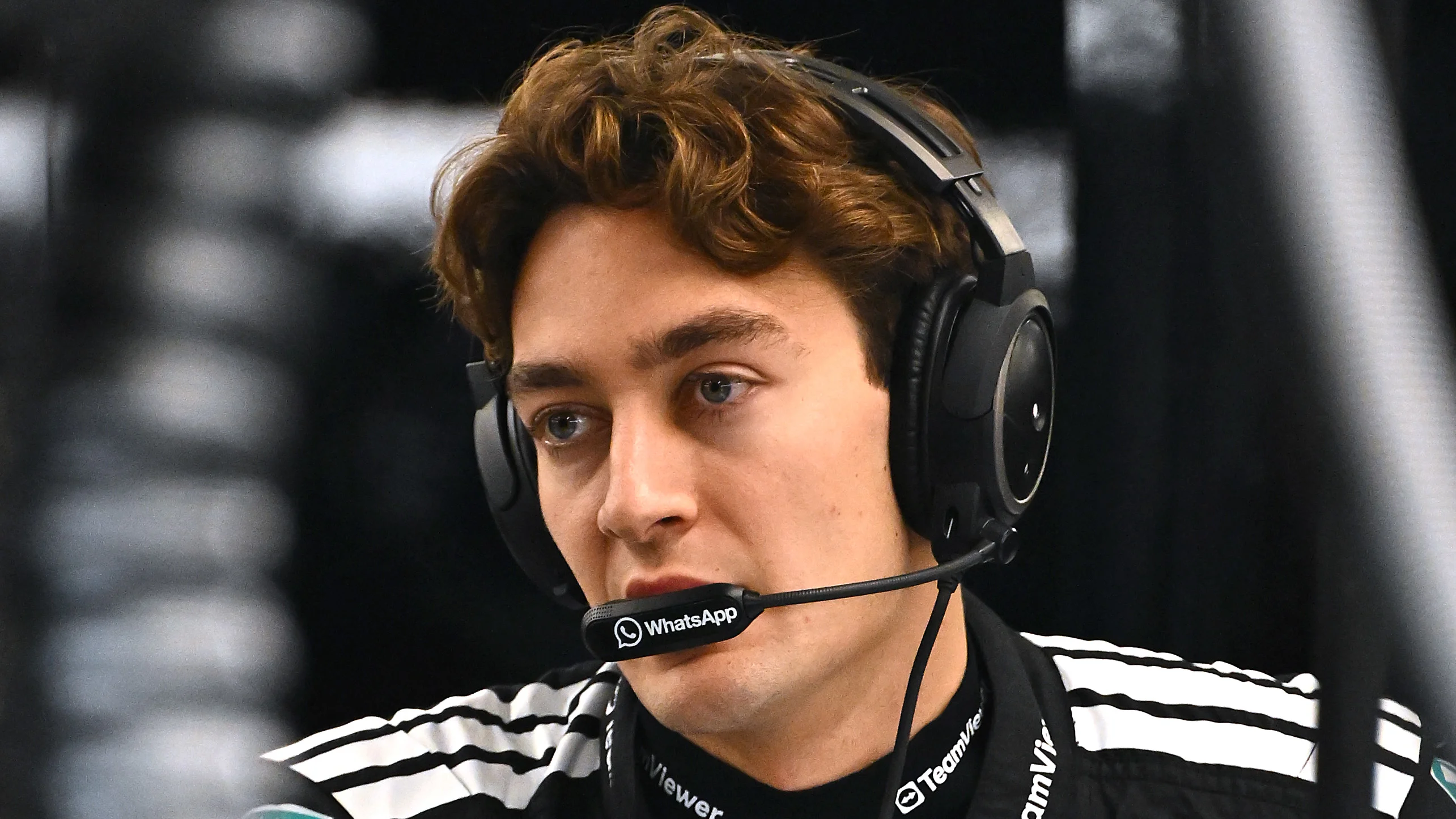 LUSAIL CITY, QATAR - NOVEMBER 28: George Russell of Great Britain and Mercedes AMG Petronas F1 Team