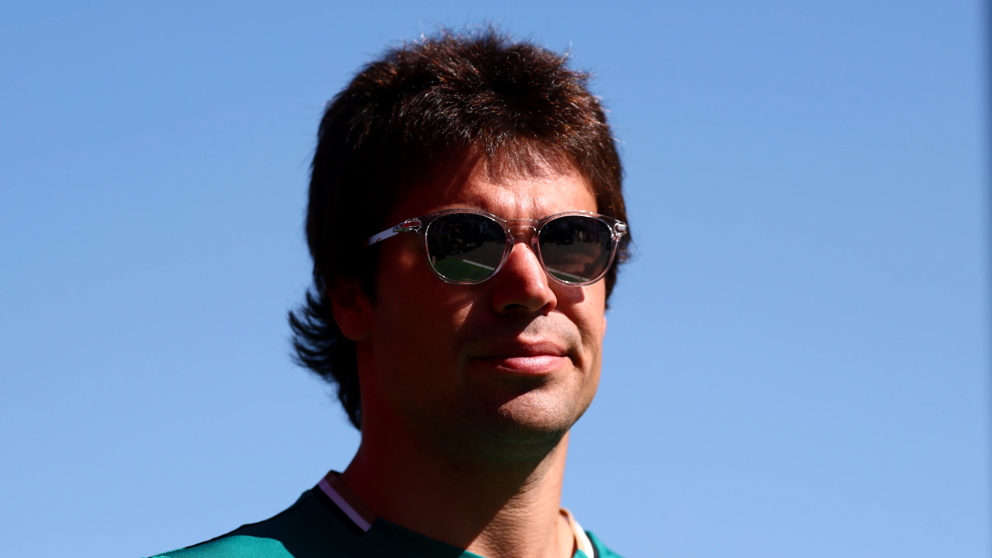 BARCELONA, SPAIN - MAY 30: Lance Stroll of Canada and Aston Martin F1 Team looks on in the Paddock