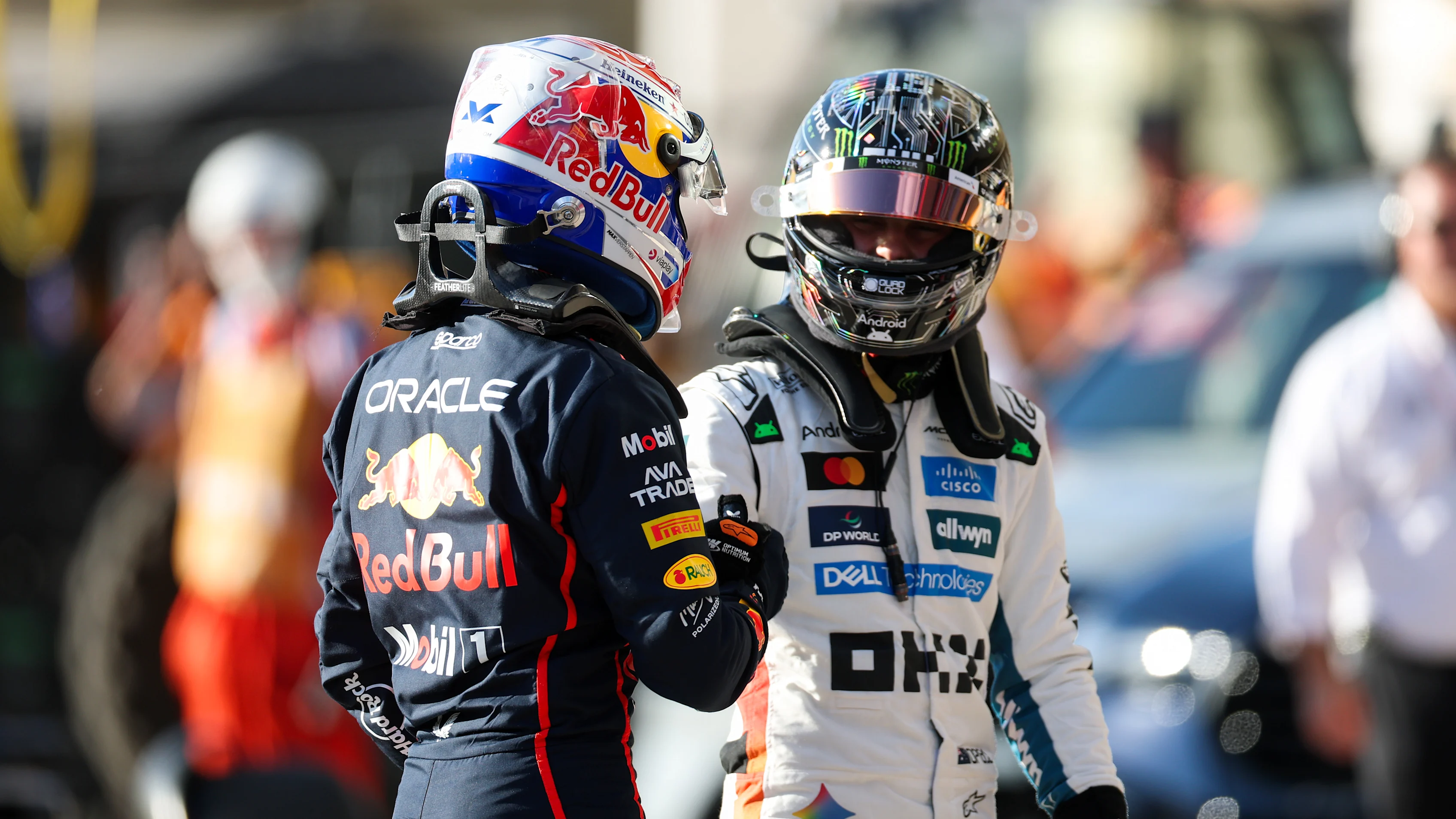 AUSTIN, TEXAS - OCTOBER 17: Sprint Pole qualifier Max Verstappen of the Netherlands and Oracle Red