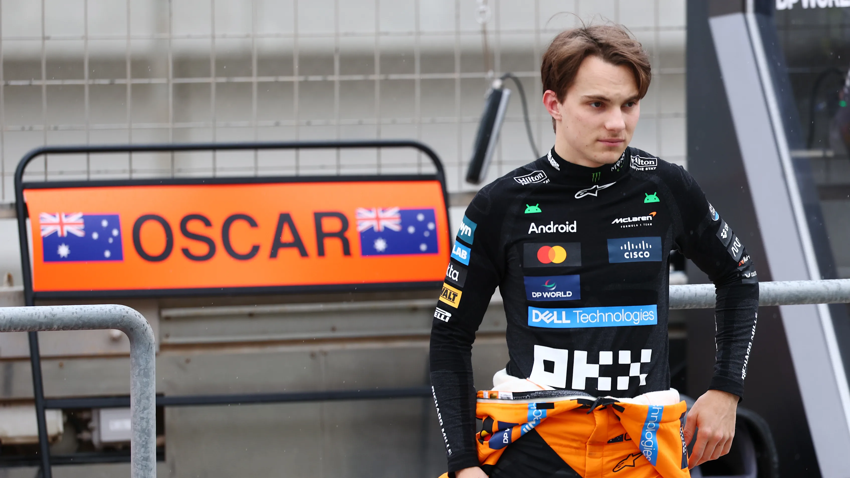 BAHRAIN, BAHRAIN - FEBRUARY 27: Oscar Piastri of Australia and McLaren looks on in the Pitlane