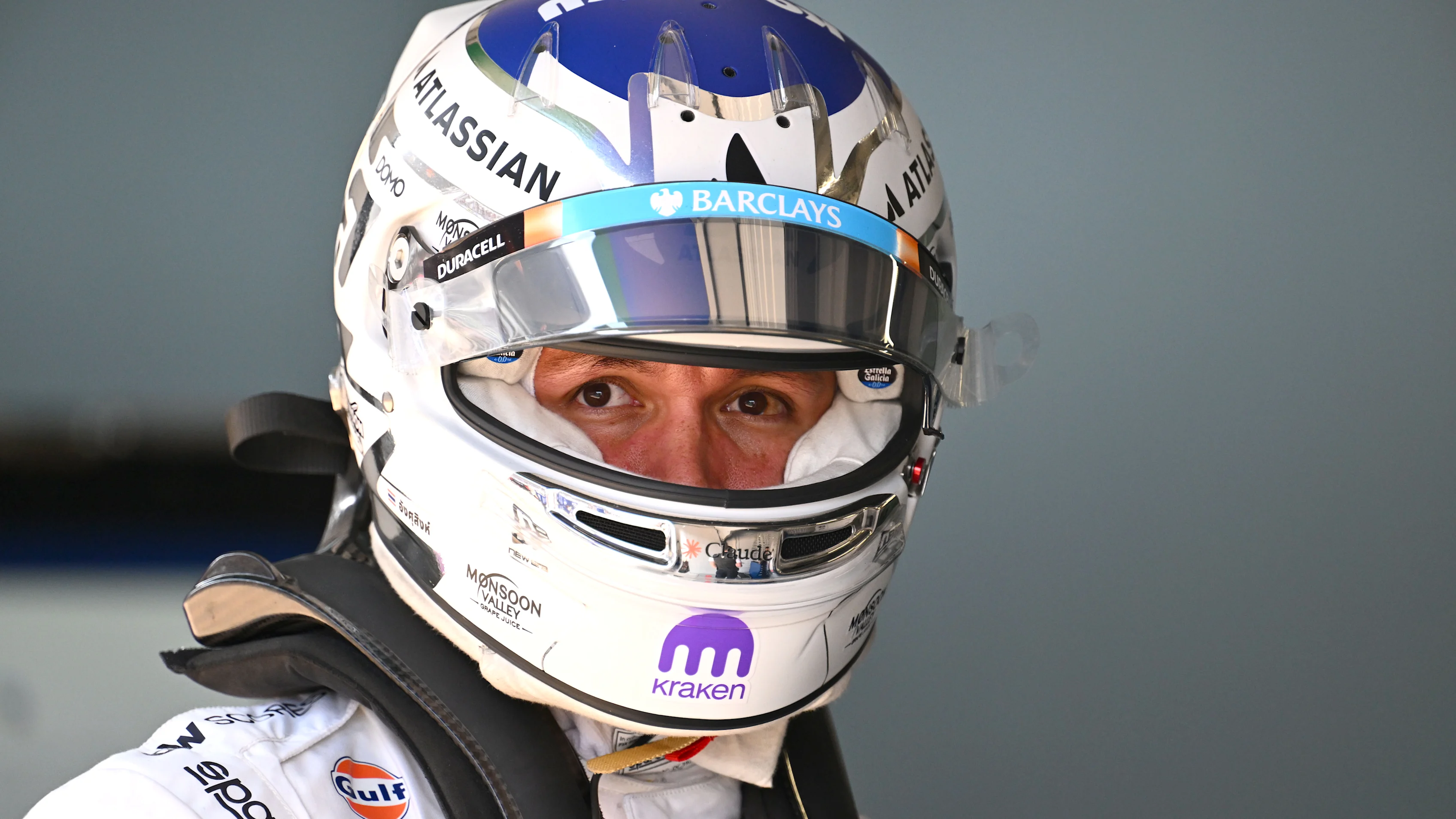 SHANGHAI, CHINA - MARCH 13: Eighteenth placed qualifier Alexander Albon of Thailand and Williams