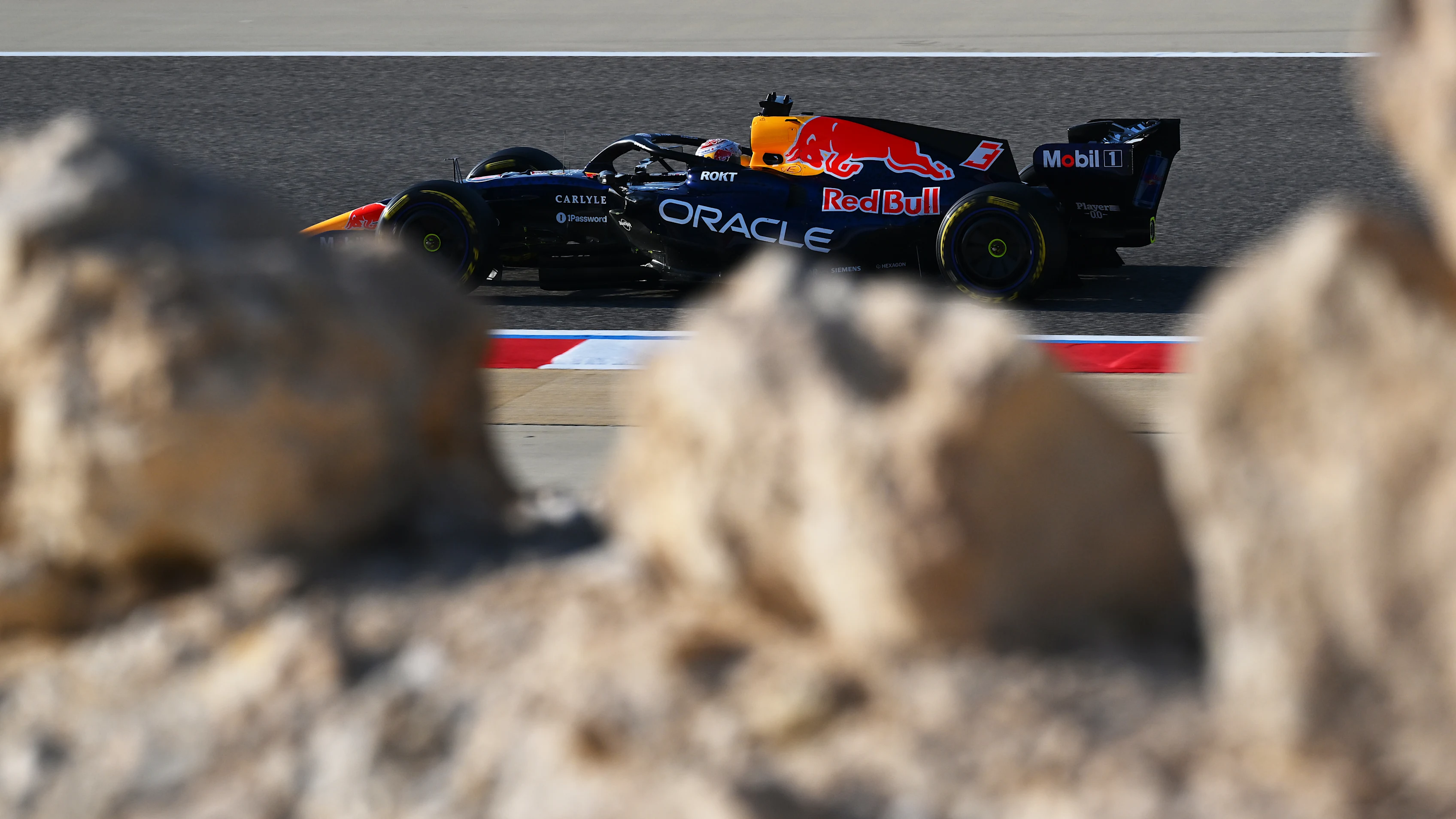 BAHRAIN, BAHRAIN - FEBRUARY 20: Max Verstappen of the Netherlands driving the (3) Oracle Red Bull