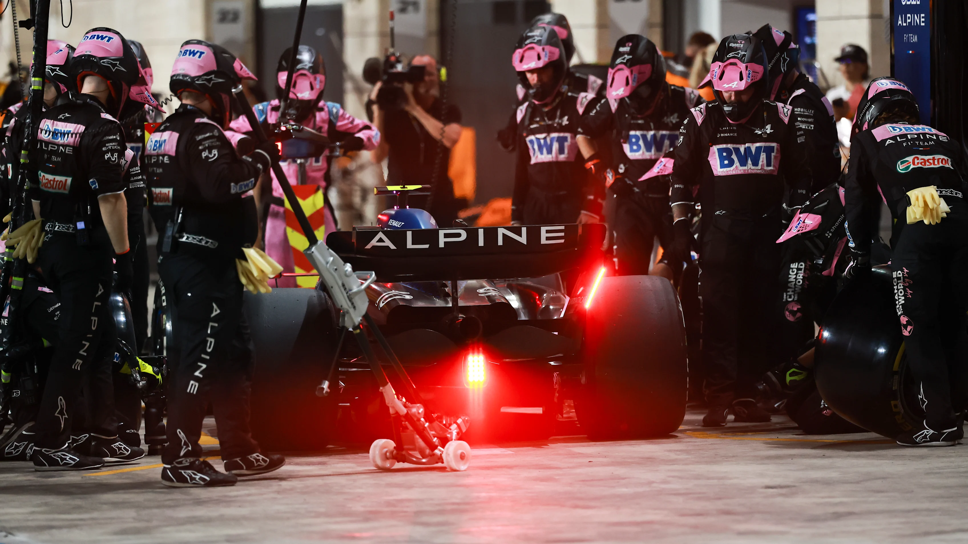 LUSAIL CITY, QATAR - OCTOBER 8: Pierre Gasly of France pits the (10) Alpine F1 A522 Renault during