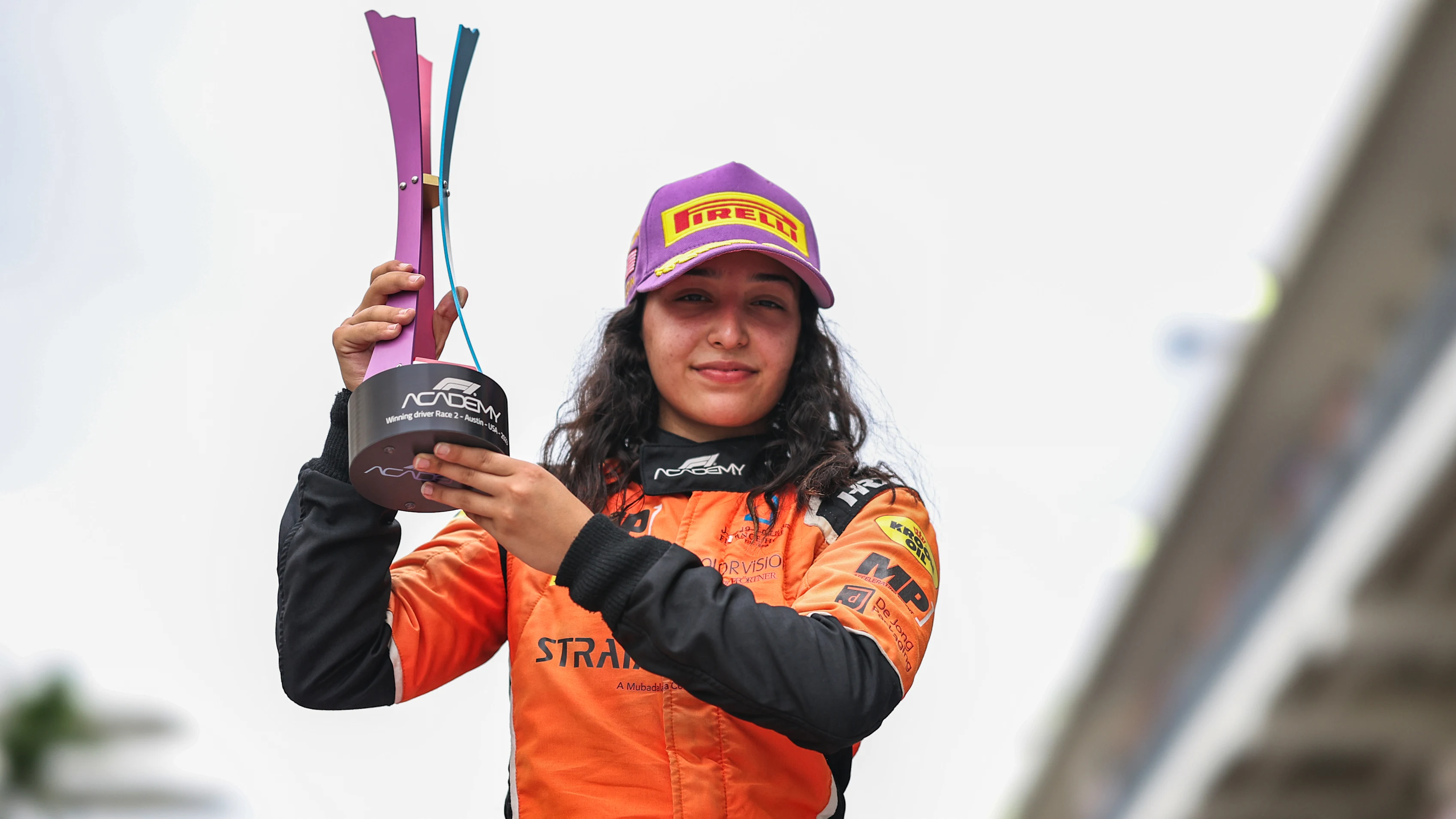 AUSTIN, TEXAS - OCTOBER 21: Race winner Hamda Al Qubaisi of United Arab Emirates and MP Motorsport