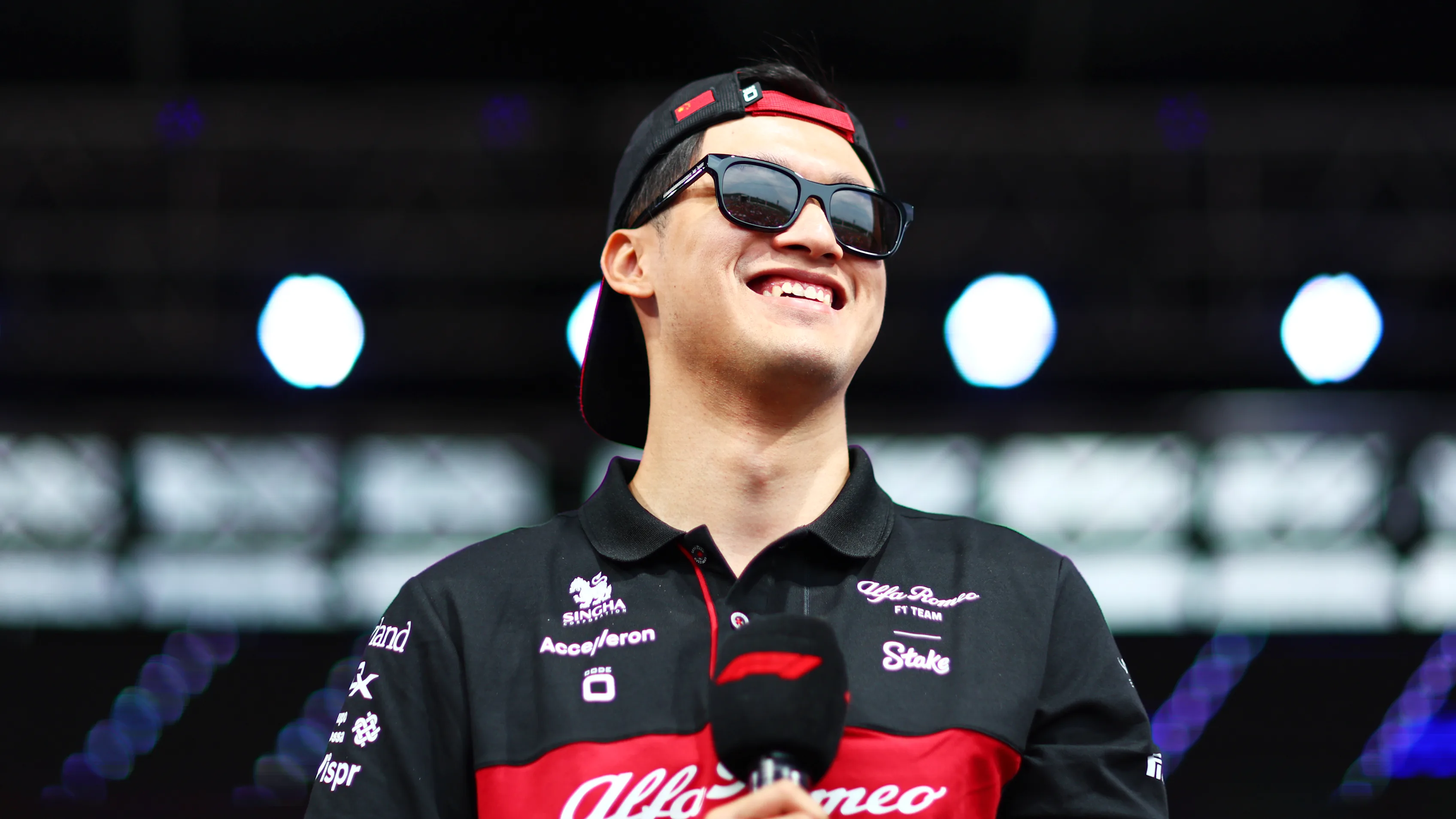 BUDAPEST, HUNGARY - JULY 22: Zhou Guanyu of China and Alfa Romeo F1 prepares to drive in the garage