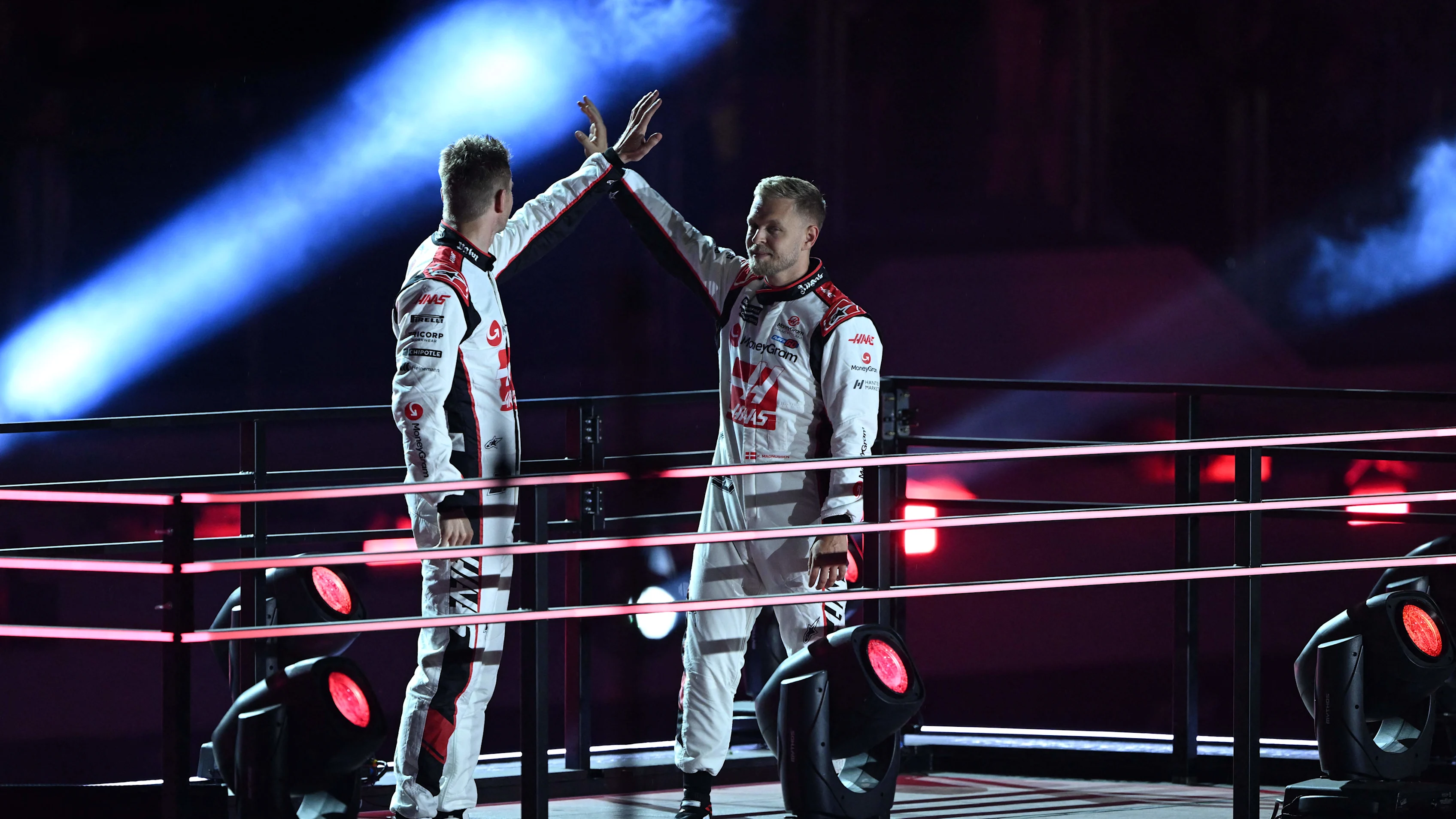 LAS VEGAS, NEVADA - NOVEMBER 15: Nico Hulkenberg of Germany and Haas F1 looks on in the Drivers